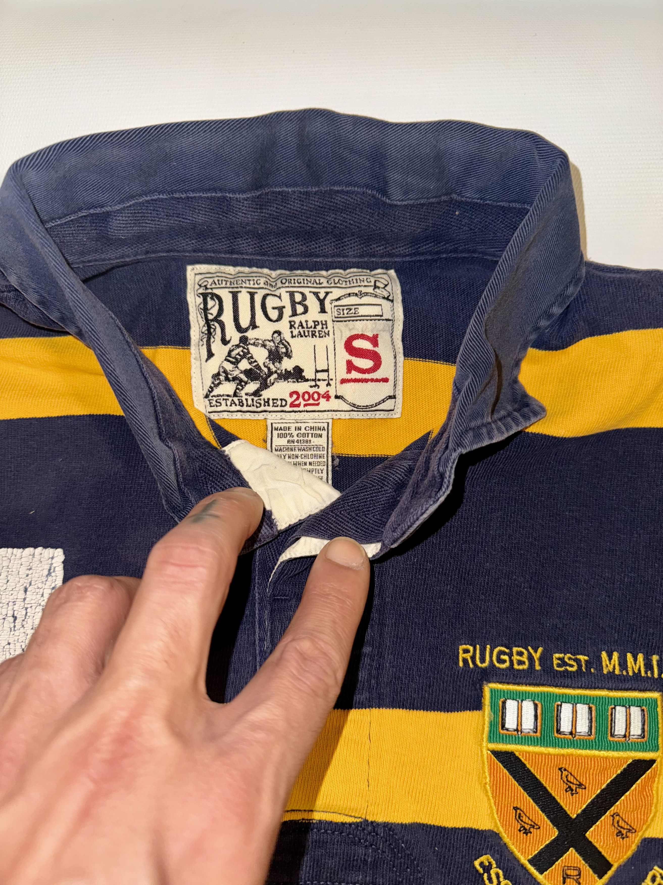 Rugby Ralph Lauren Vintage Striped Rugby Polo (RARE!) Size US S / EU 44-46 / 1 - 2 Thumbnail