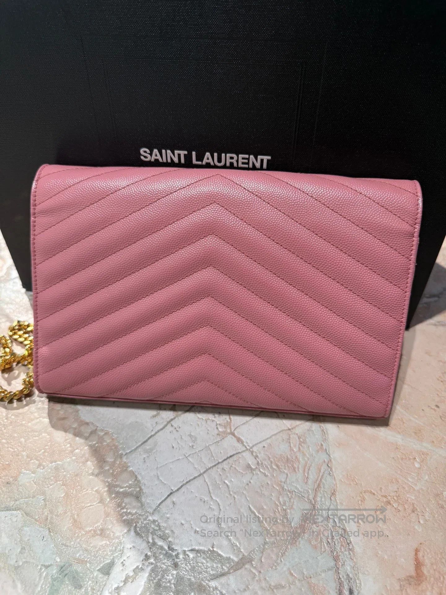 Yves Saint Laurent YSL Pink Gold Envelope Bag. Size ONE SIZE - 2 Thumbnail