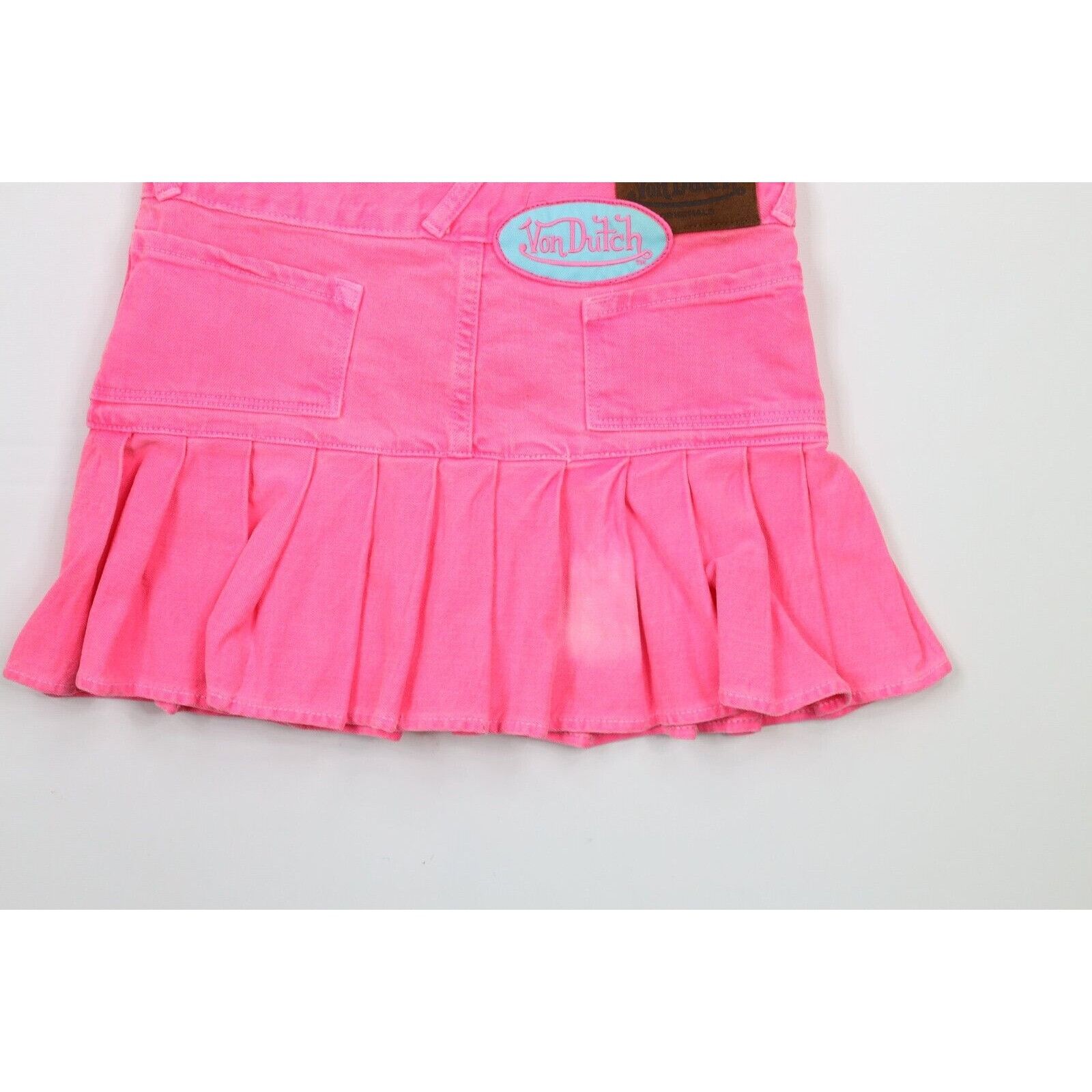 Vintage × Von Dutch Vintage Y2K Von Dutch Distressed Barbie Denim Jean Skirt Size 26" / US 2 / IT 38 - 7 Thumbnail