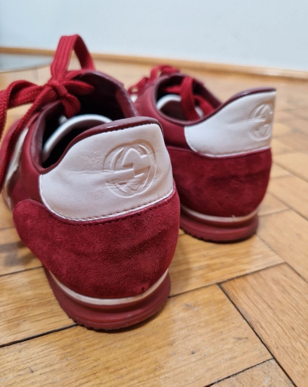 Gucci Gucci burgundy leather sneakers Size US 7.5 / IT 37.5 - 5 Thumbnail