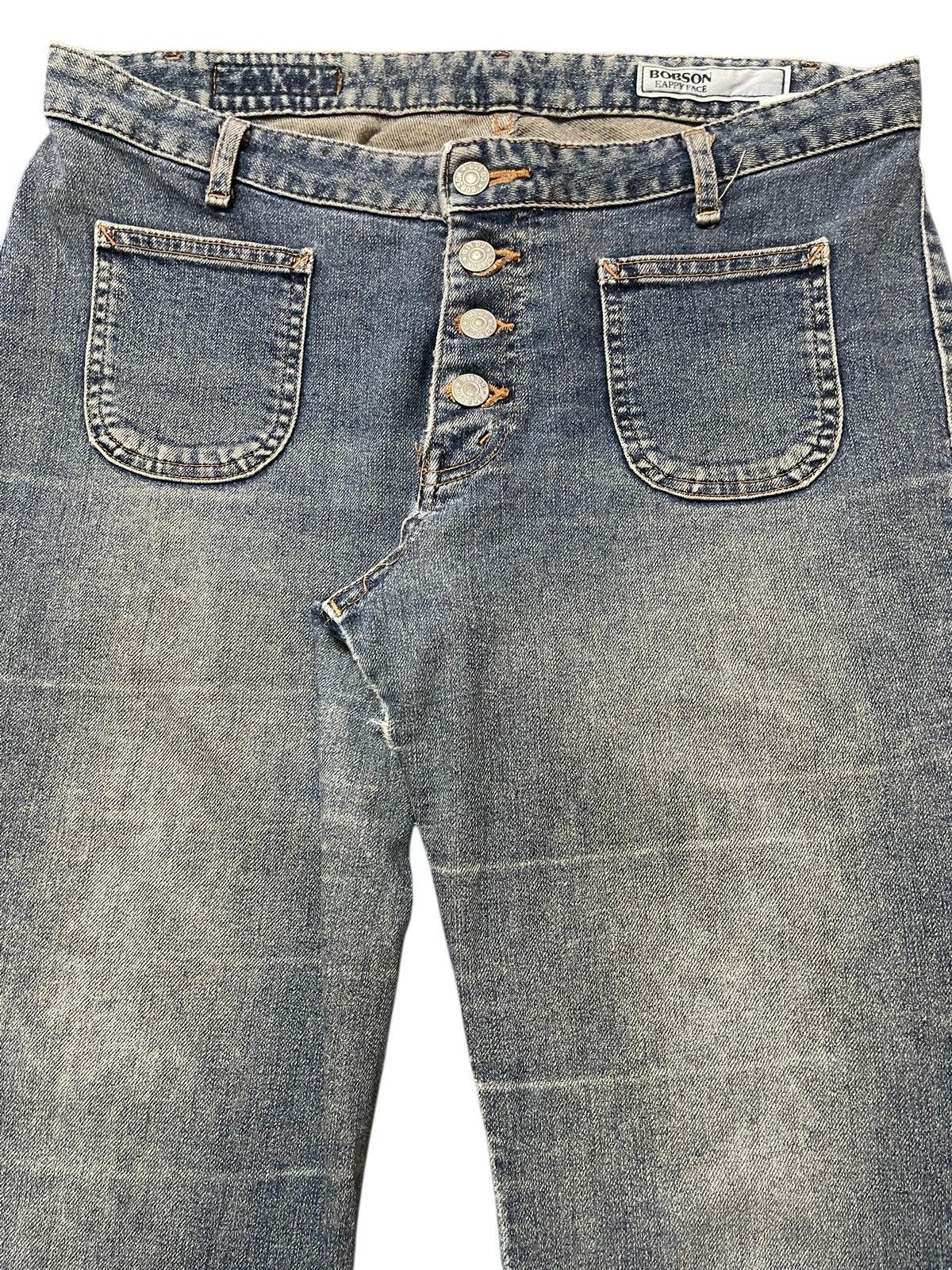 Hysteric Glamour Vintage Japanese Brand Blue Faded Wash Style Flared Wide Leg Size US 31 - 4 Thumbnail
