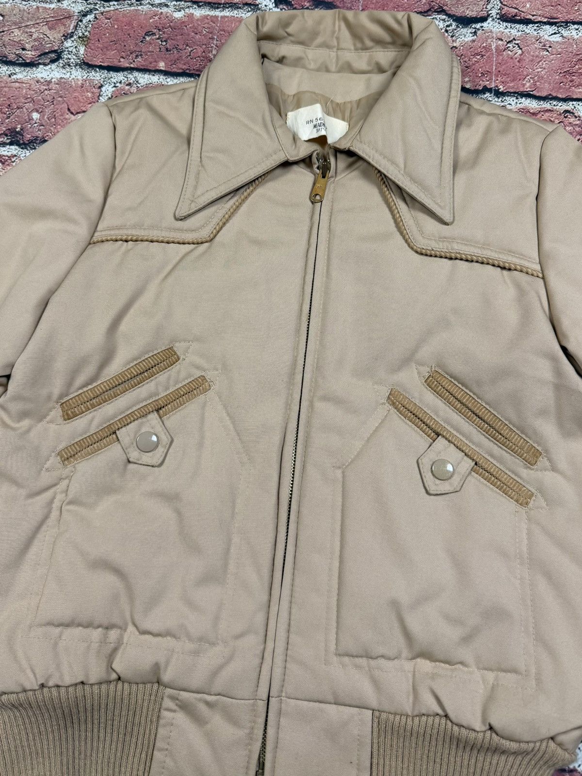 Other Vintage Ranchwear Western Style Bomber Jacket Tan Japan 70s Size US M / EU 48-50 / 2 - 6 Thumbnail