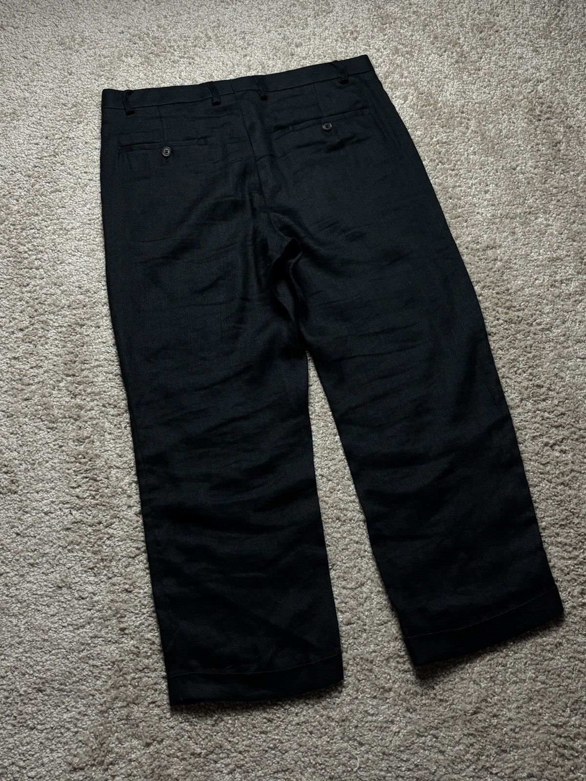Jacquemus Jacquemus „le gadjo” black linen blend pants trousers Size US 34 / EU 50 - 7 Thumbnail