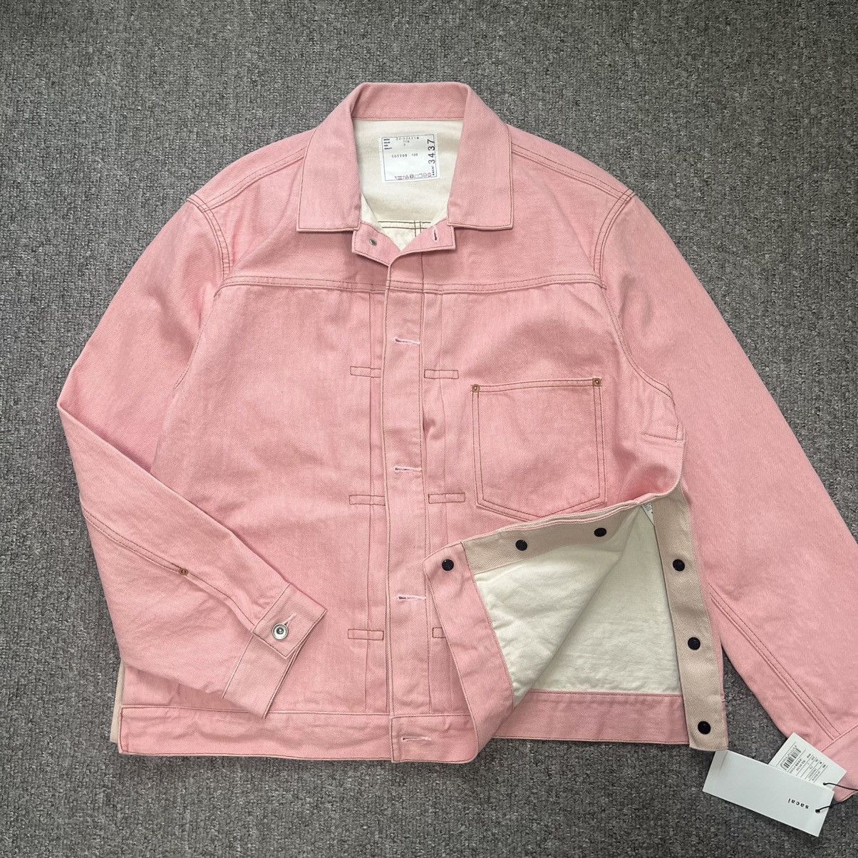 Sacai sacai 2024 Pink denim jacket size 3 Rare Size US XL / EU 56 / 4 - 4 Thumbnail