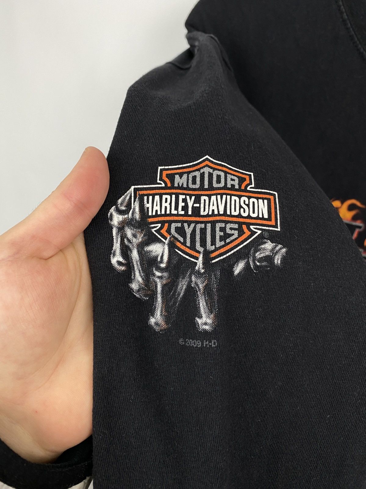Harley Davidson 🇺🇸Vintage Y2K Harley Davidson Fire Skull Niagara Falls Canada Size US XL / EU 56 / 4 - 7 Thumbnail