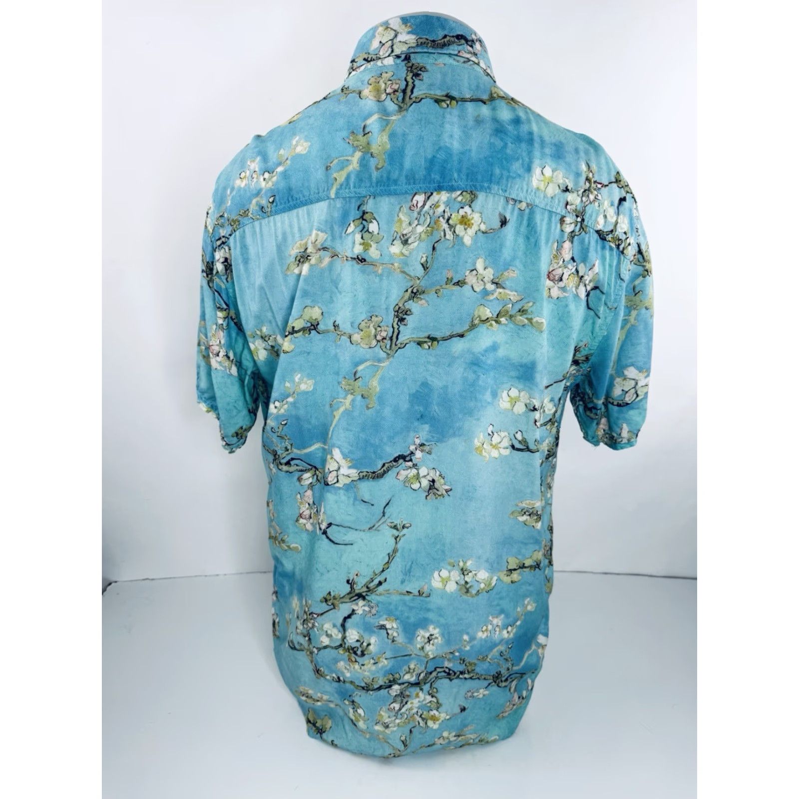 Vintage RSVLTS - VAN GOGH Painting - Floral Print Mens L Shirt Shirt Mens L Greenish Blue Floral Pattern 90s Theme Women? Size US L / EU 52-54 / 3 - 3 Thumbnail