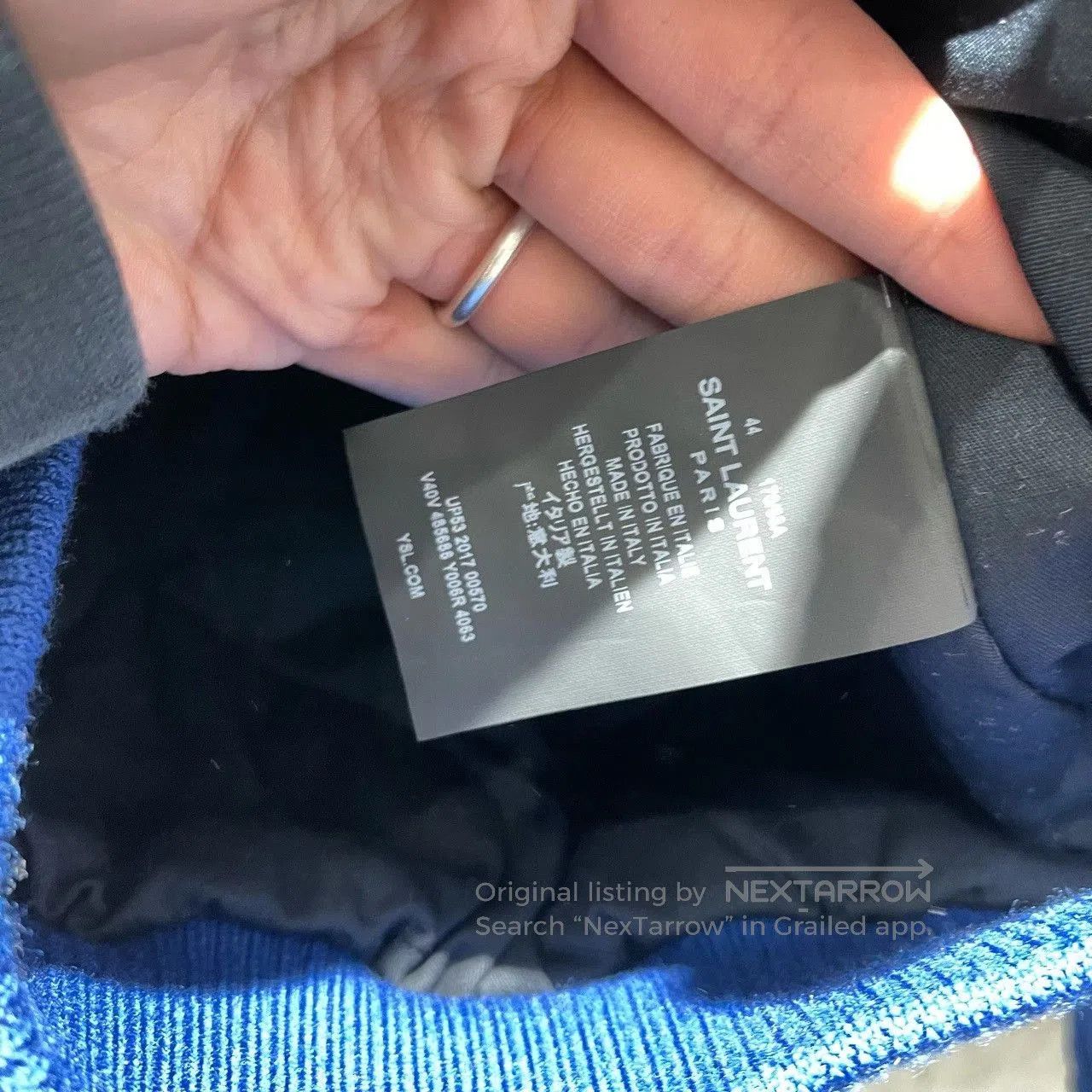 Saint Laurent Paris Saint Laurent Blue Corduroy Baseball Jacket. Size US S / EU 44-46 / 1 - 6 Thumbnail