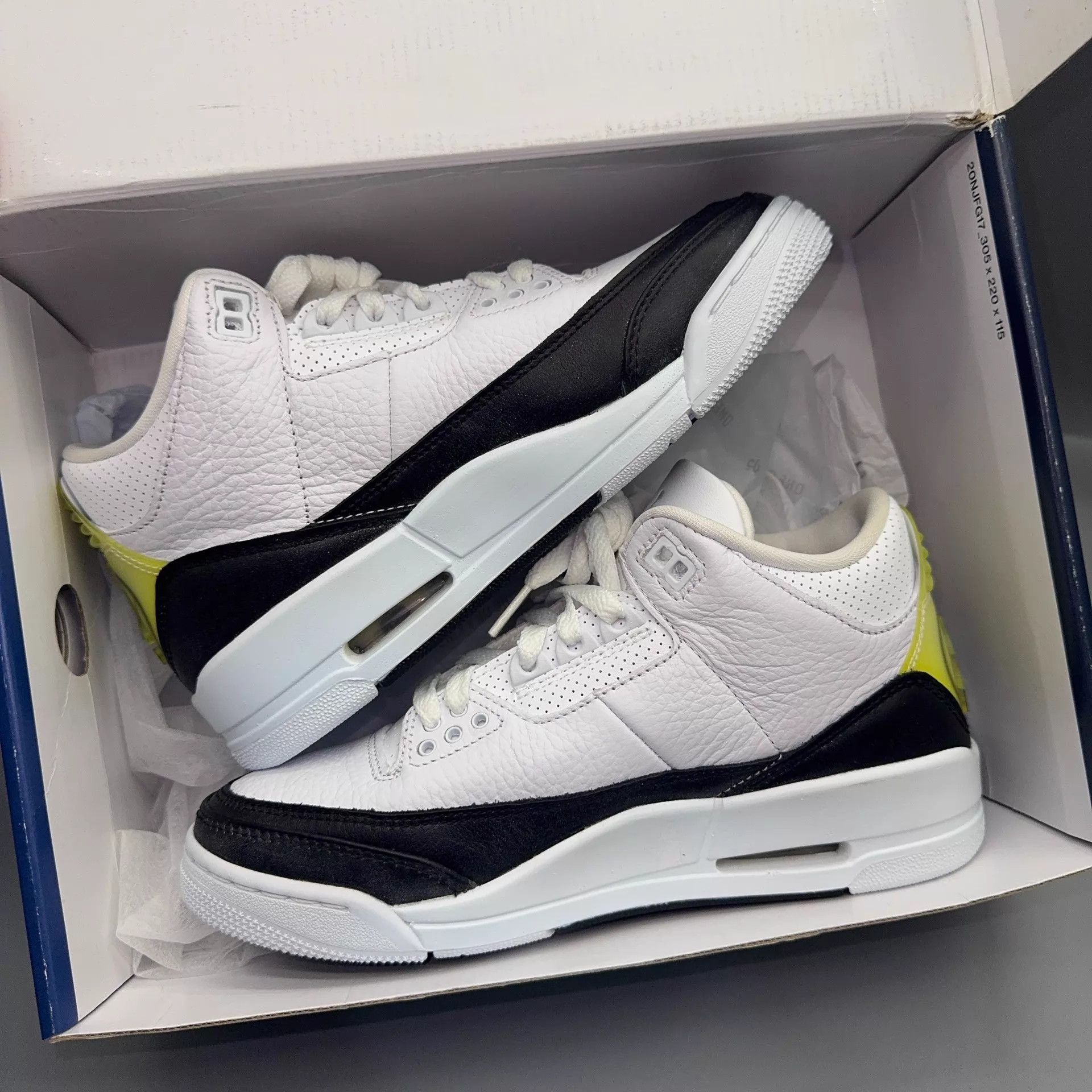 Nike Jordan AJ3 x Fragment Design Black White 38 Size US 5.5 / EU 38 - 6 Thumbnail