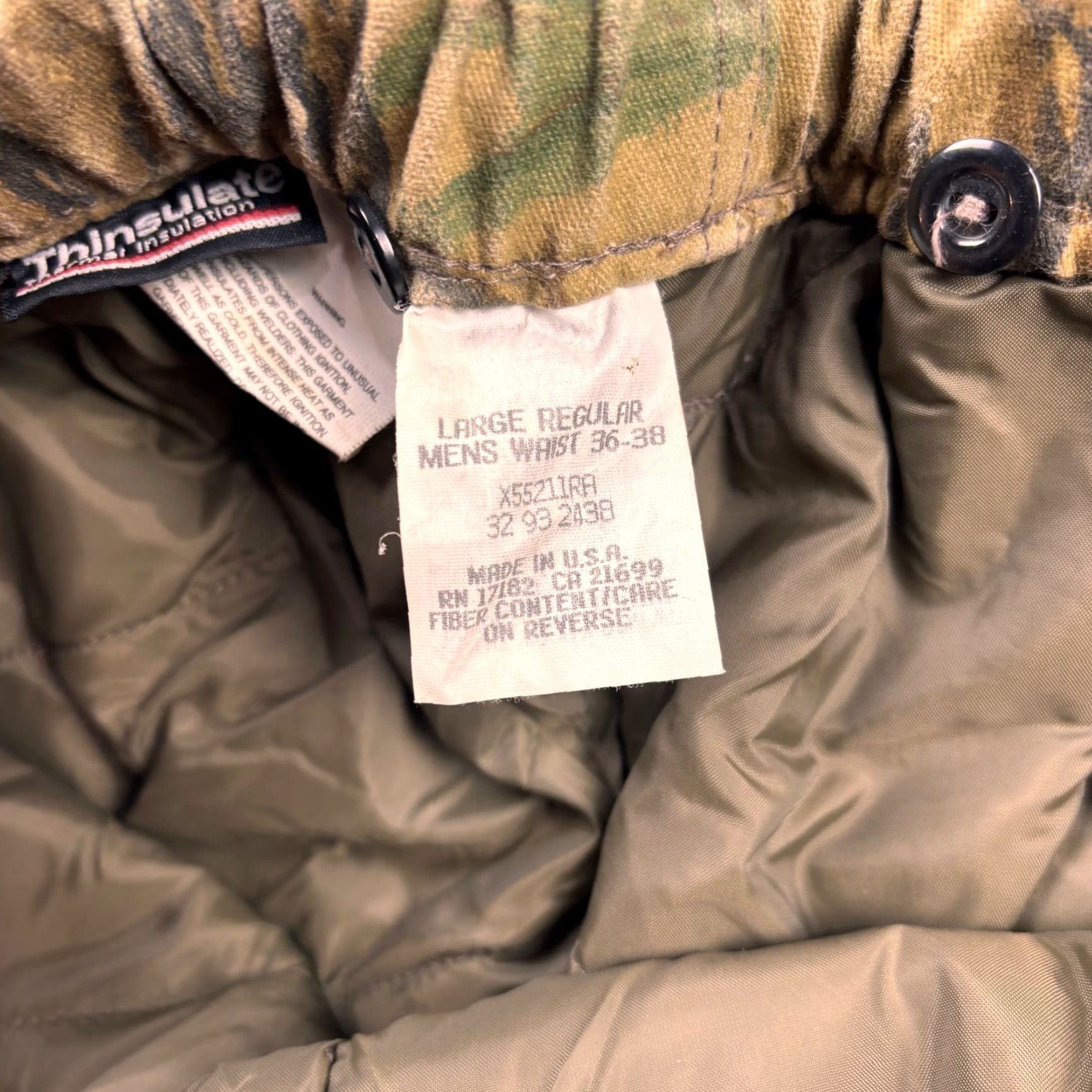 Realtree VINTAGE Hunting Pants Mens L 36-38 Realtree Camo Insulated Gore-Tex Made USA Size US 33 - 5 Thumbnail