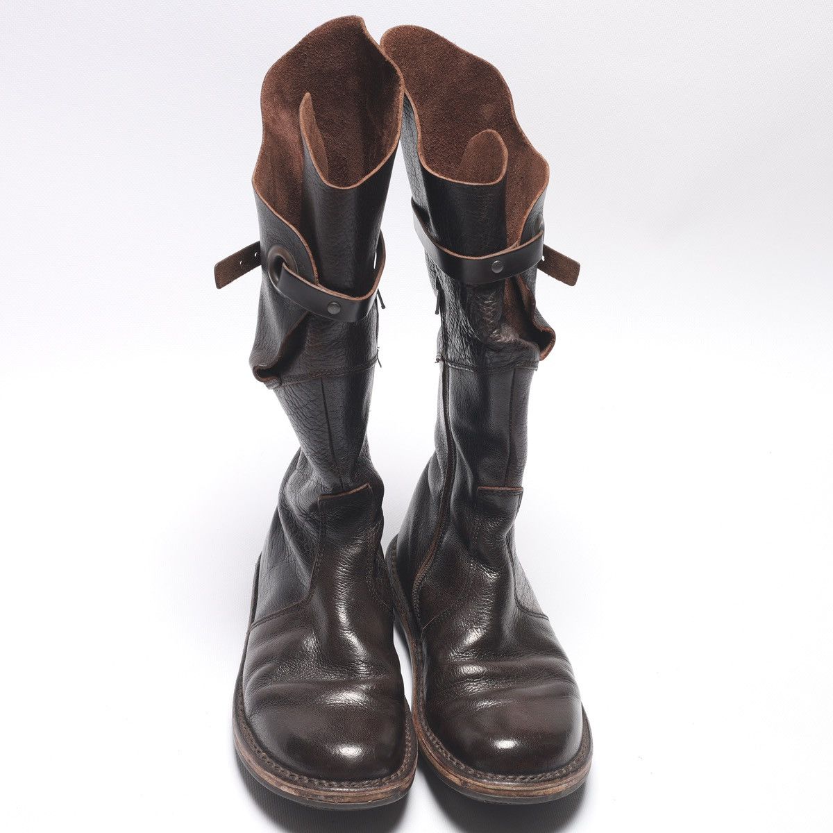 Trippen Trippen Brown Leather Avantgarde Hi Boots Shoes Belt Hard Size US 8 / IT 38 - 15 Thumbnail