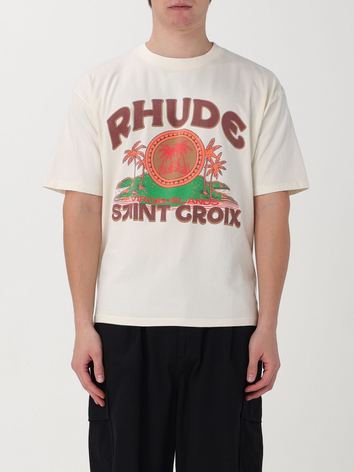image of Rhude T-Shirt Men White (Size Large)
