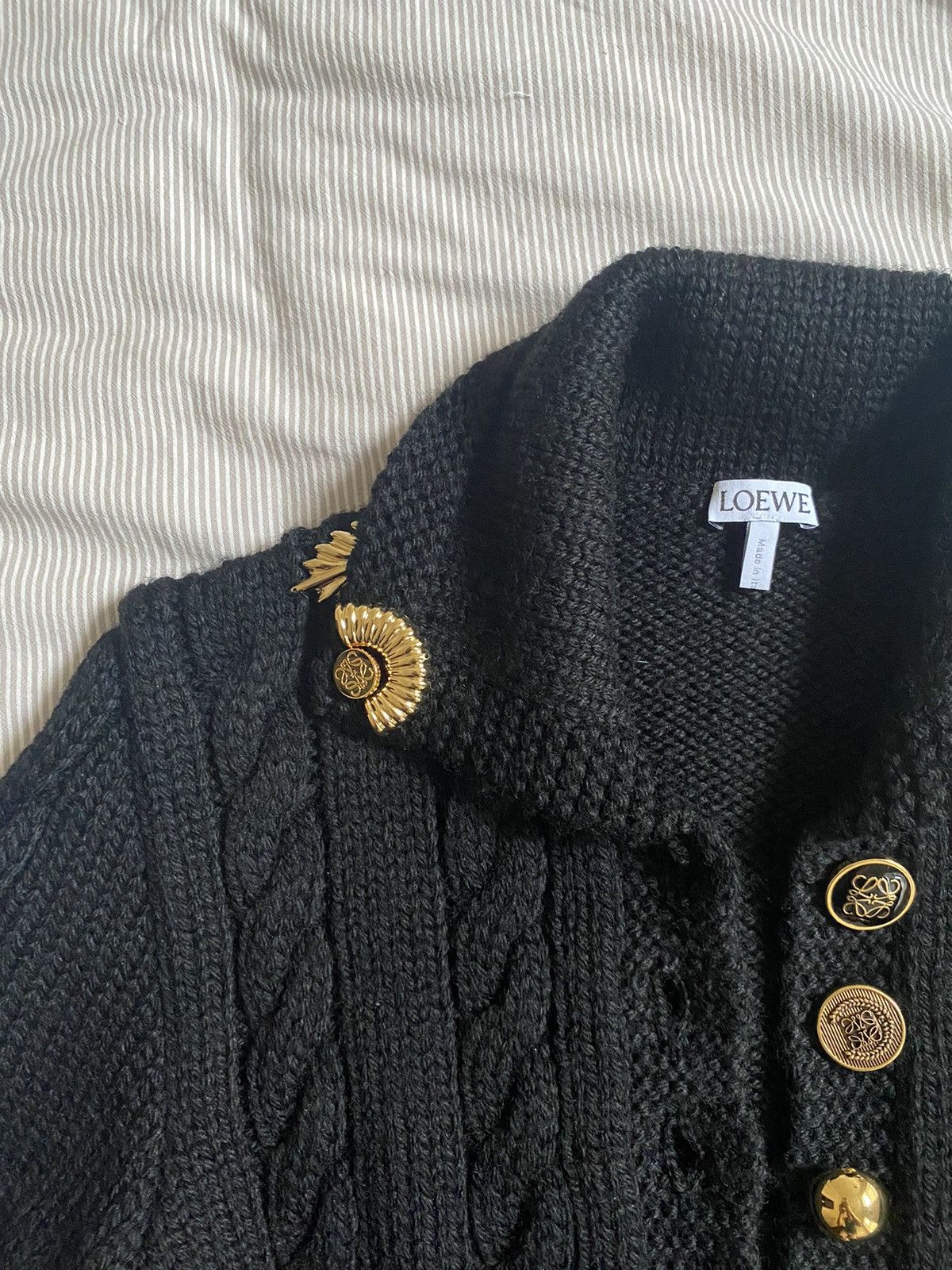 Loewe Loewe Wool Cardigan w/ Metal Embellishments Size S / US 4 / IT 40 - 3 Thumbnail