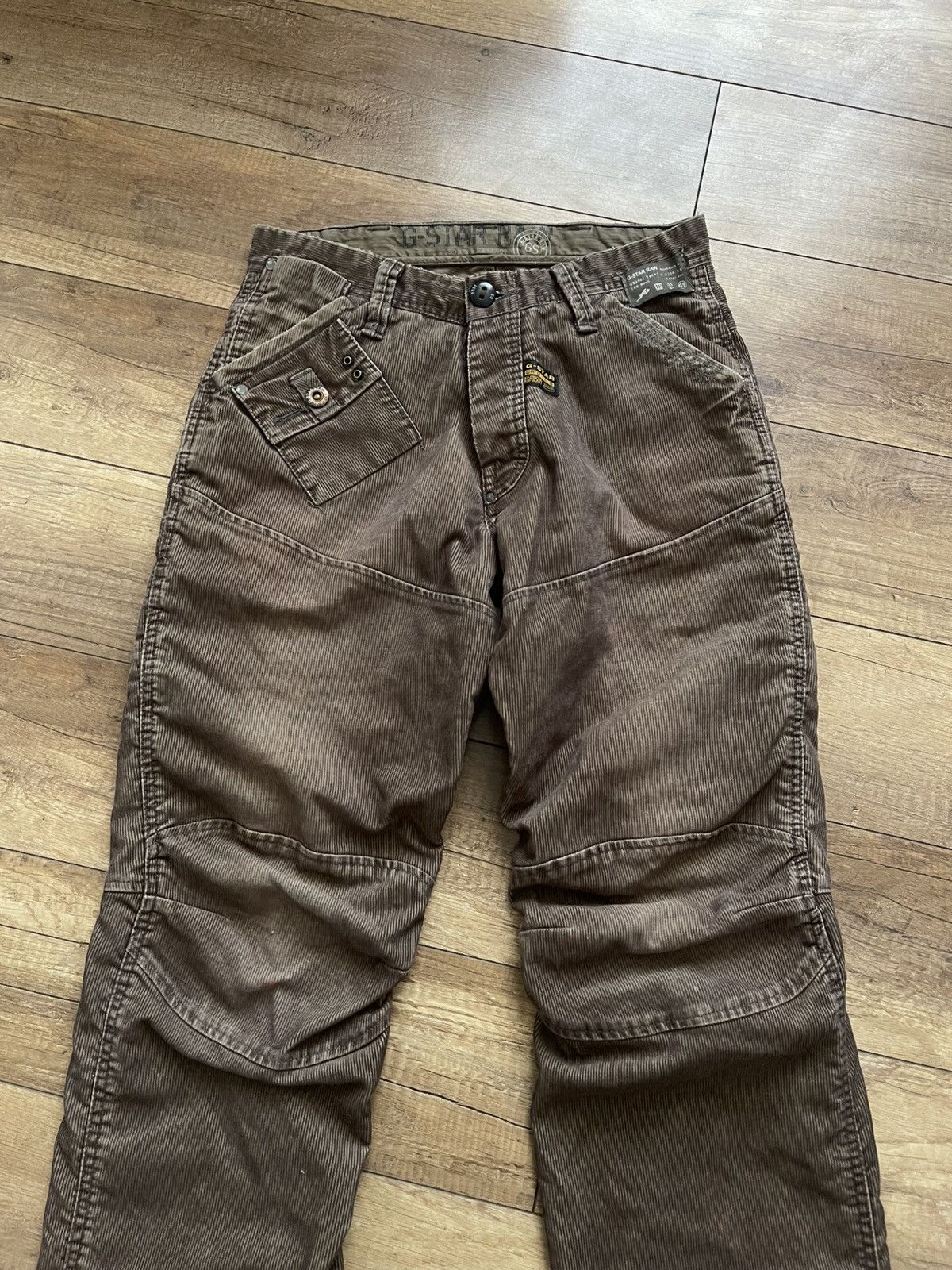 G-Star G Star Raw Vintage Cargo Velvet Pants Big Logo Size US 31 - 6 Thumbnail