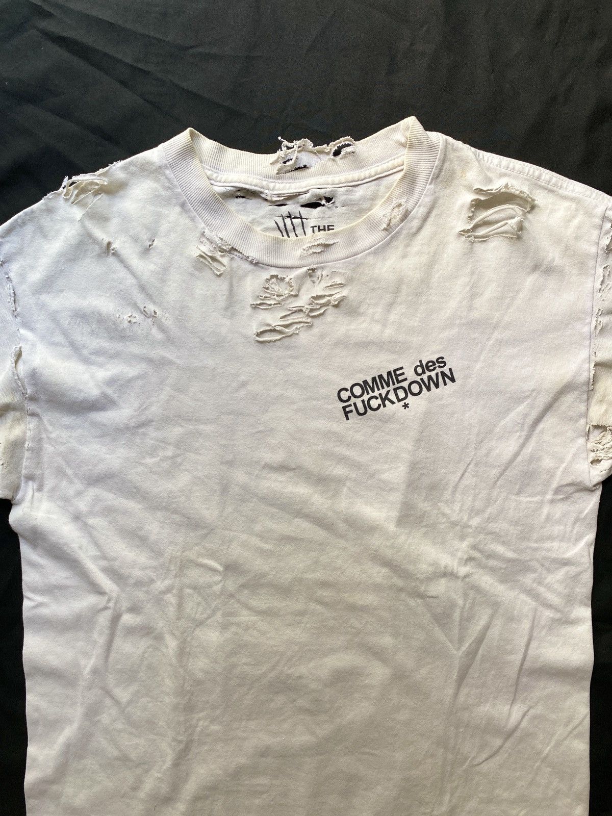 Vintage Thrash Comme Des Fuckdown Distressed ERD Grunge Band Size US M / EU 48-50 / 2 - 2 Thumbnail