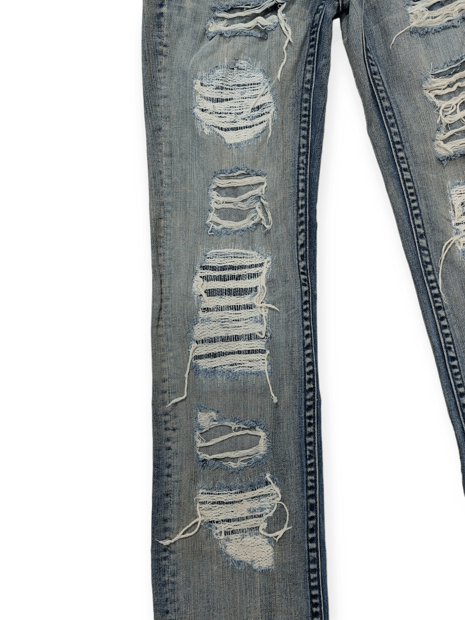 Designer Murua Low Rise Thrashed Denim Jeans Size 28" / US 6 / IT 42 - 13 Thumbnail