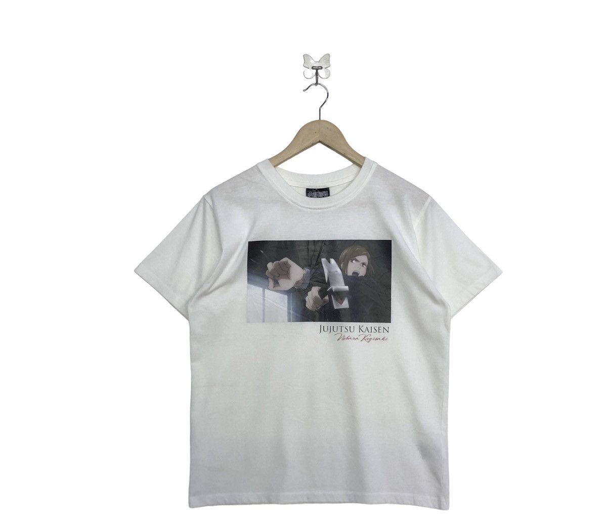 image of Anima Jujutsu Kaisen Kugisaki Nobara Anime Graphic Tshirt in White, Men's (Size Medium)