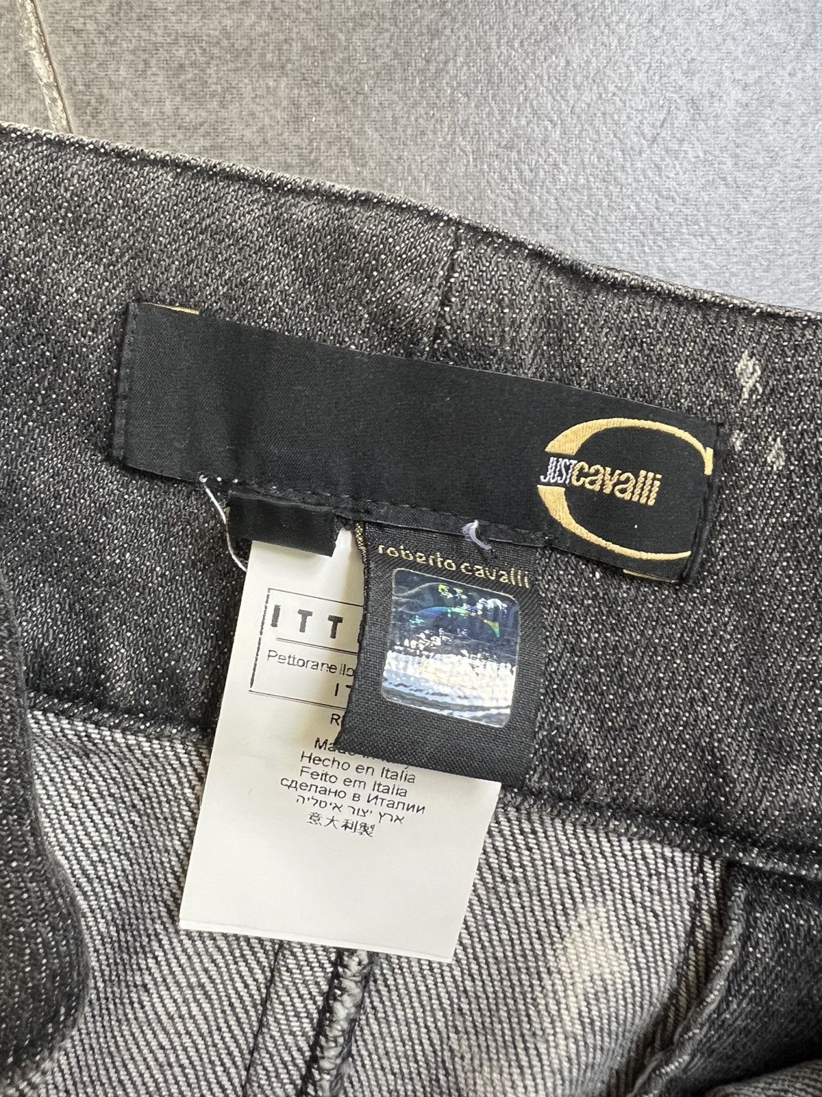 Japanese Brand × Just Cavalli × Vintage Belted Y2K bleach faded Tye dye Just Cavalli denim skirt Size 30" / US 8 / IT 44 - 10 Thumbnail
