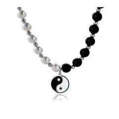 VIBE Black Rhinestone Pendant Pearl Necklace Size ONE SIZE - 6 Thumbnail