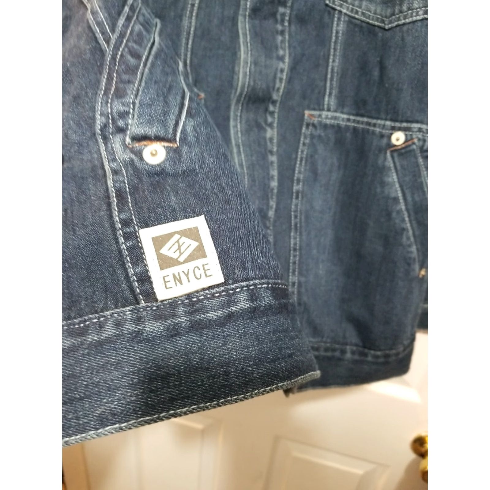 Enyce VINTAGE Enyce Denim UTILITY Jean Jacket XL Blue Mens Button-Down Collar Jacket Size US 36 / EU 52 - 5 Thumbnail
