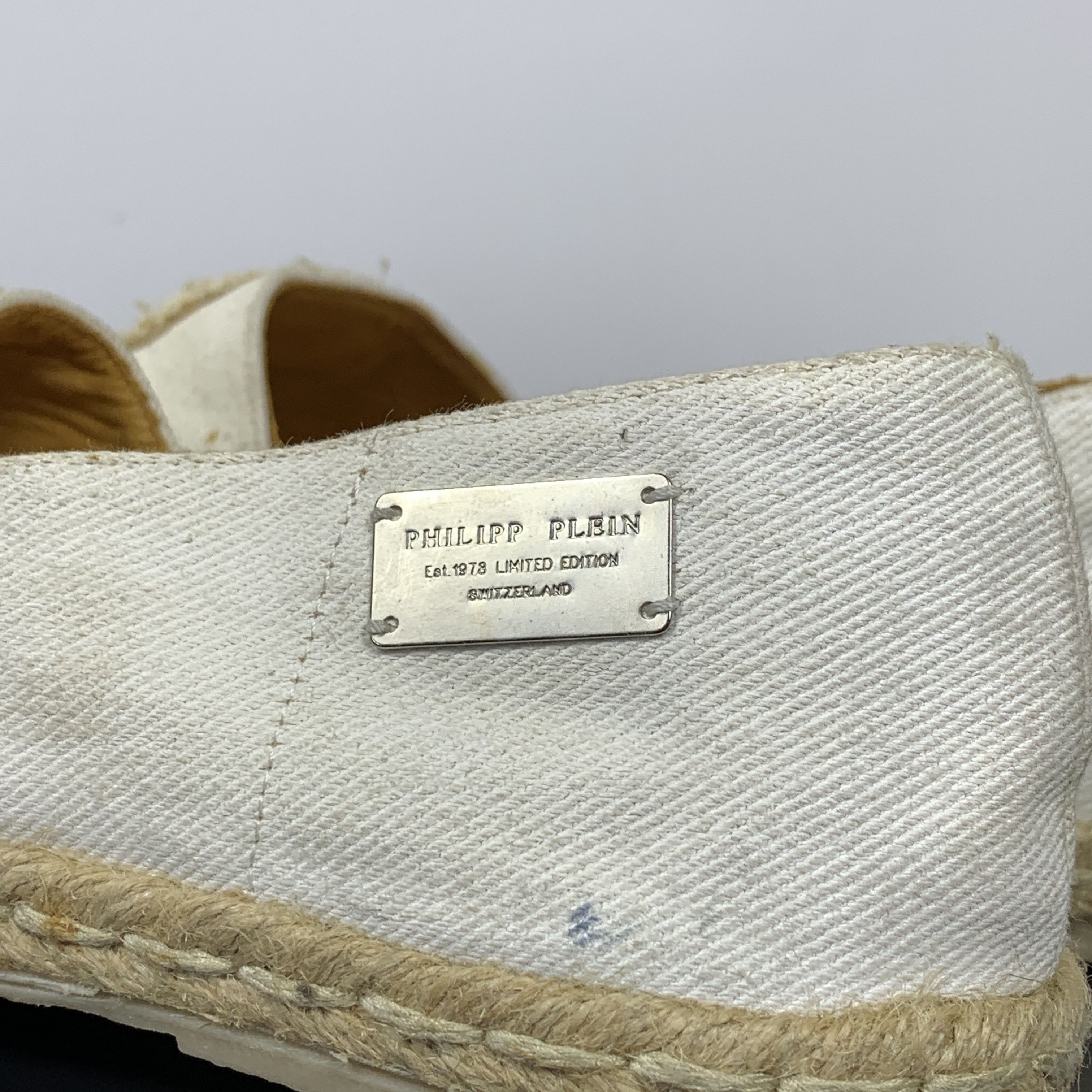 Philipp Plein Philipp Plein Skull White Espadrilles Low Top Loafers Shoes Size US 9.5 / EU 42-43 - 7 Thumbnail