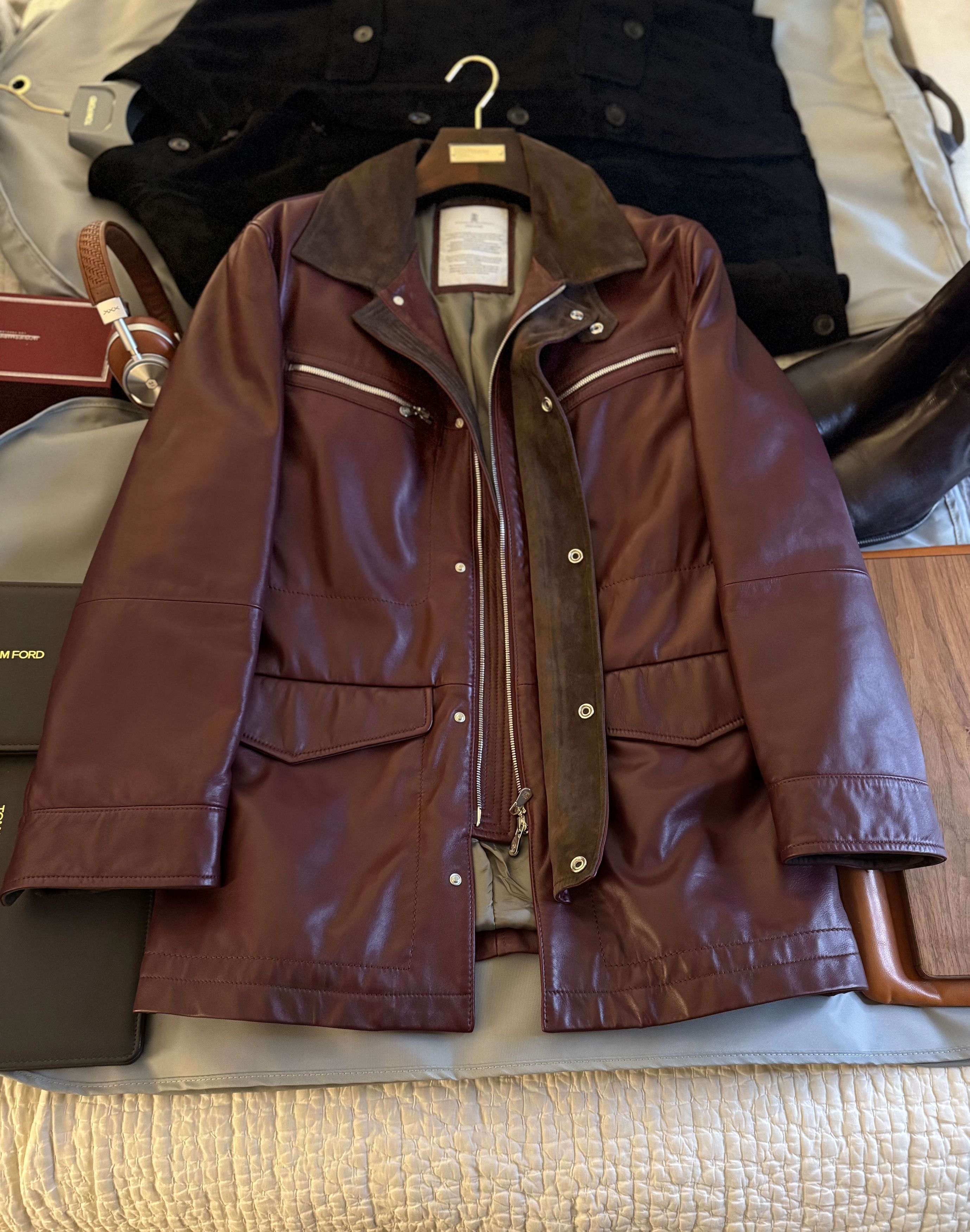 Brunello Cucinelli A Menswear Grail, Rare $13,500 Nappa Leather Jacket Size US XL / EU 56 / 4 - 2 Thumbnail