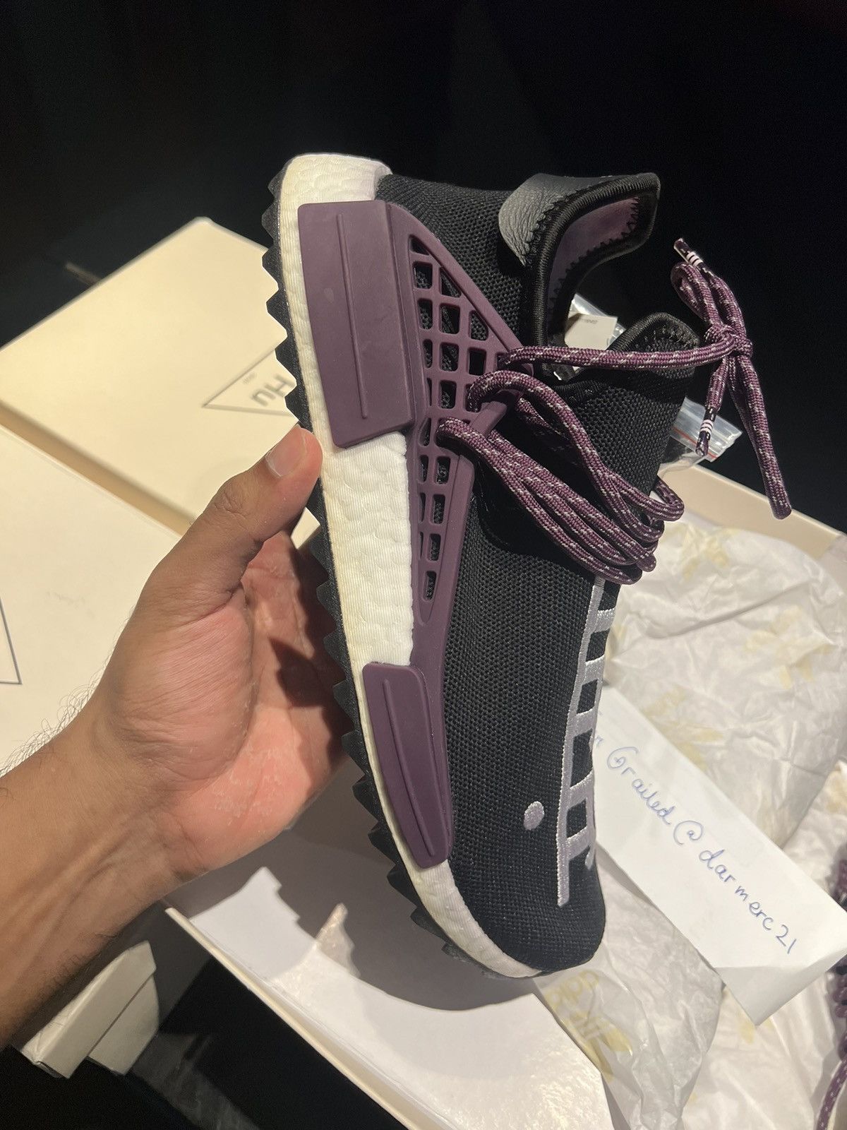Adidas × Pharrell Adidas Human Race Pharrell Holi (Core Black) Size US 8.5 / EU 41-42 - 5 Thumbnail