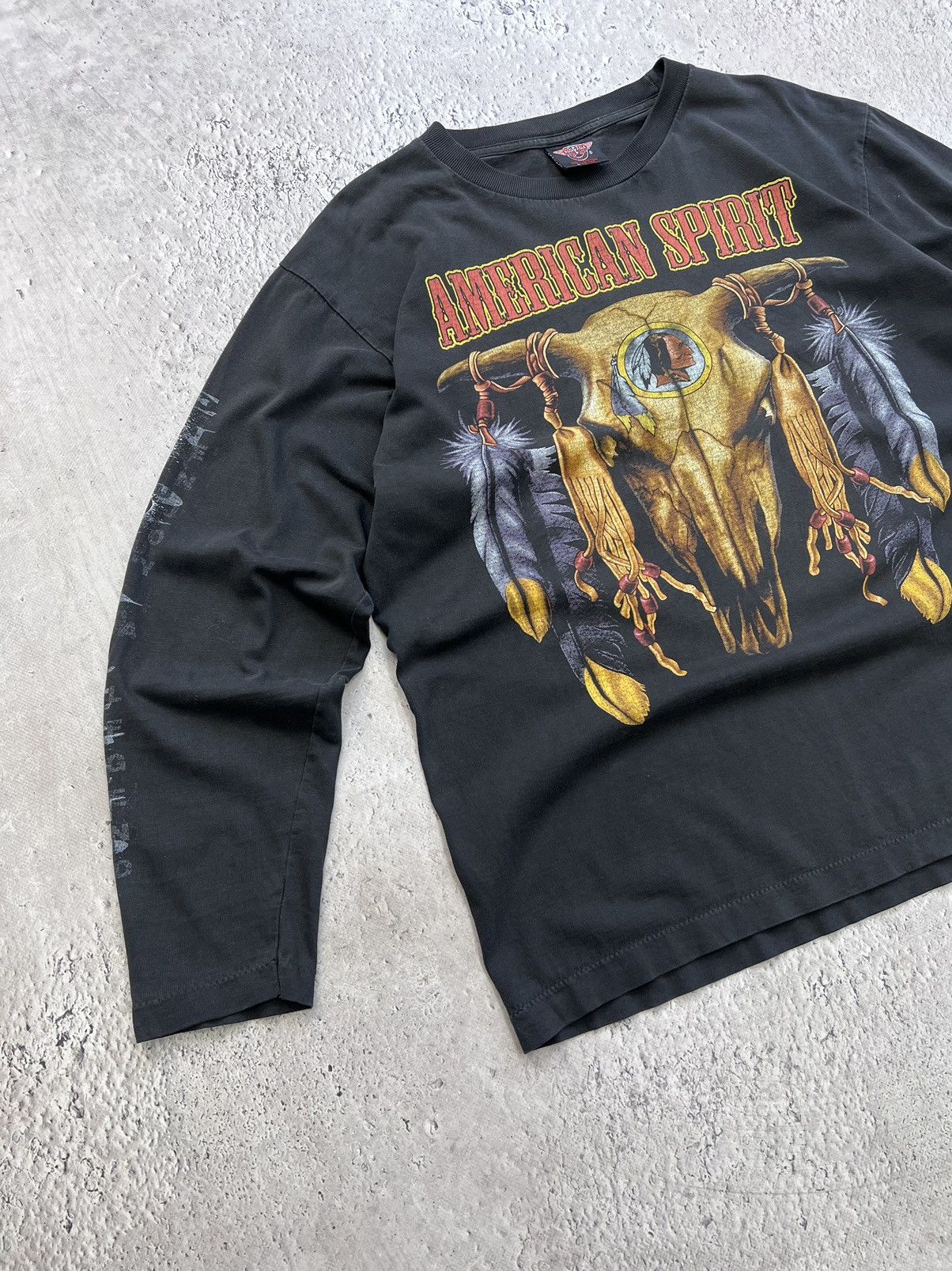 Vintage 90s HARLEY DAVIDSON TYPE FLAME Long Sleeve T-shirt