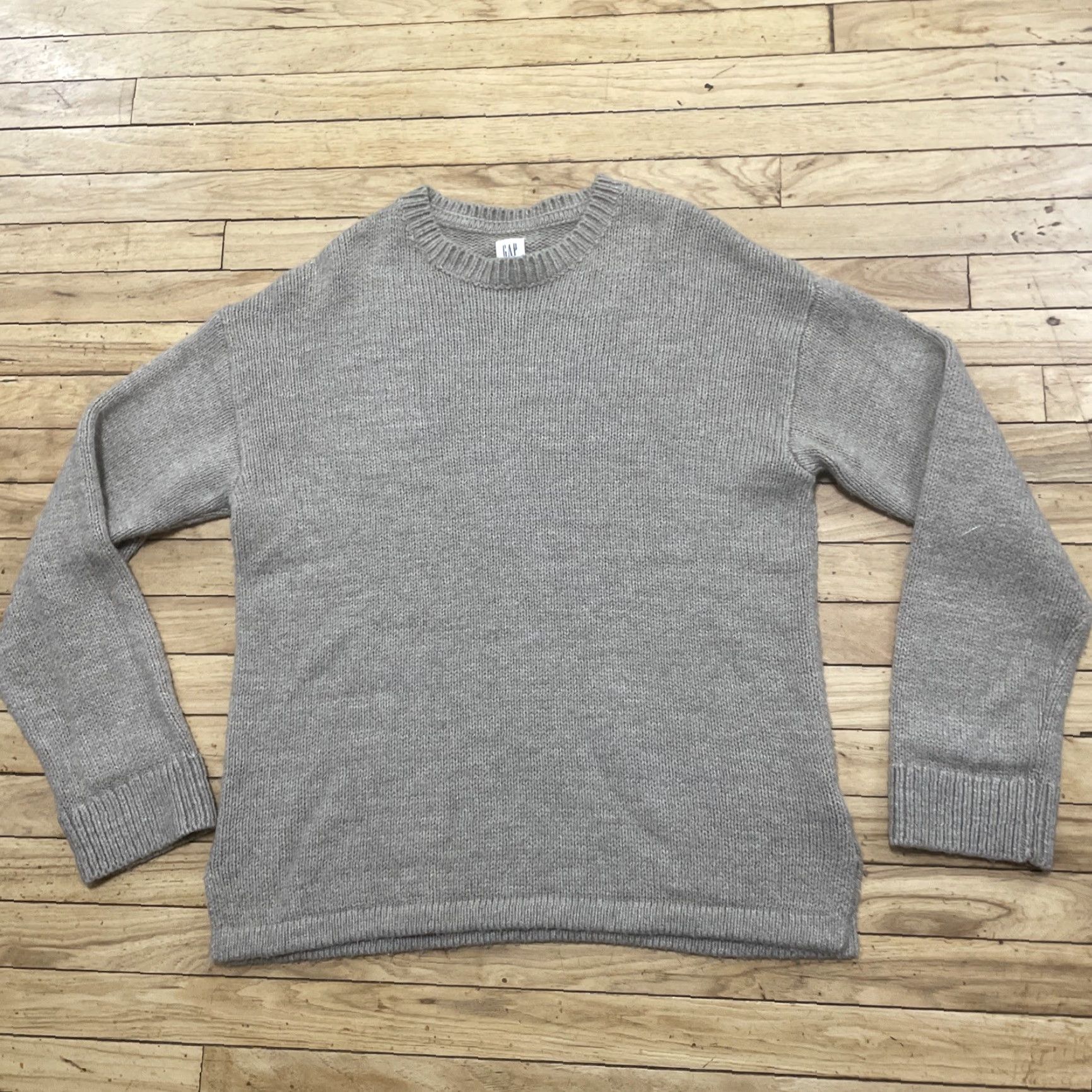 Gap VINTAGE Gap wool textured knit sweater Men L Beige Nutmeg Old Money Capsule layer Pullover Knit Crew Neck Long Sleeve Regular Wool/Nylon Casual Mens Size US L / EU 52-54 / 3 - 2 Thumbnail