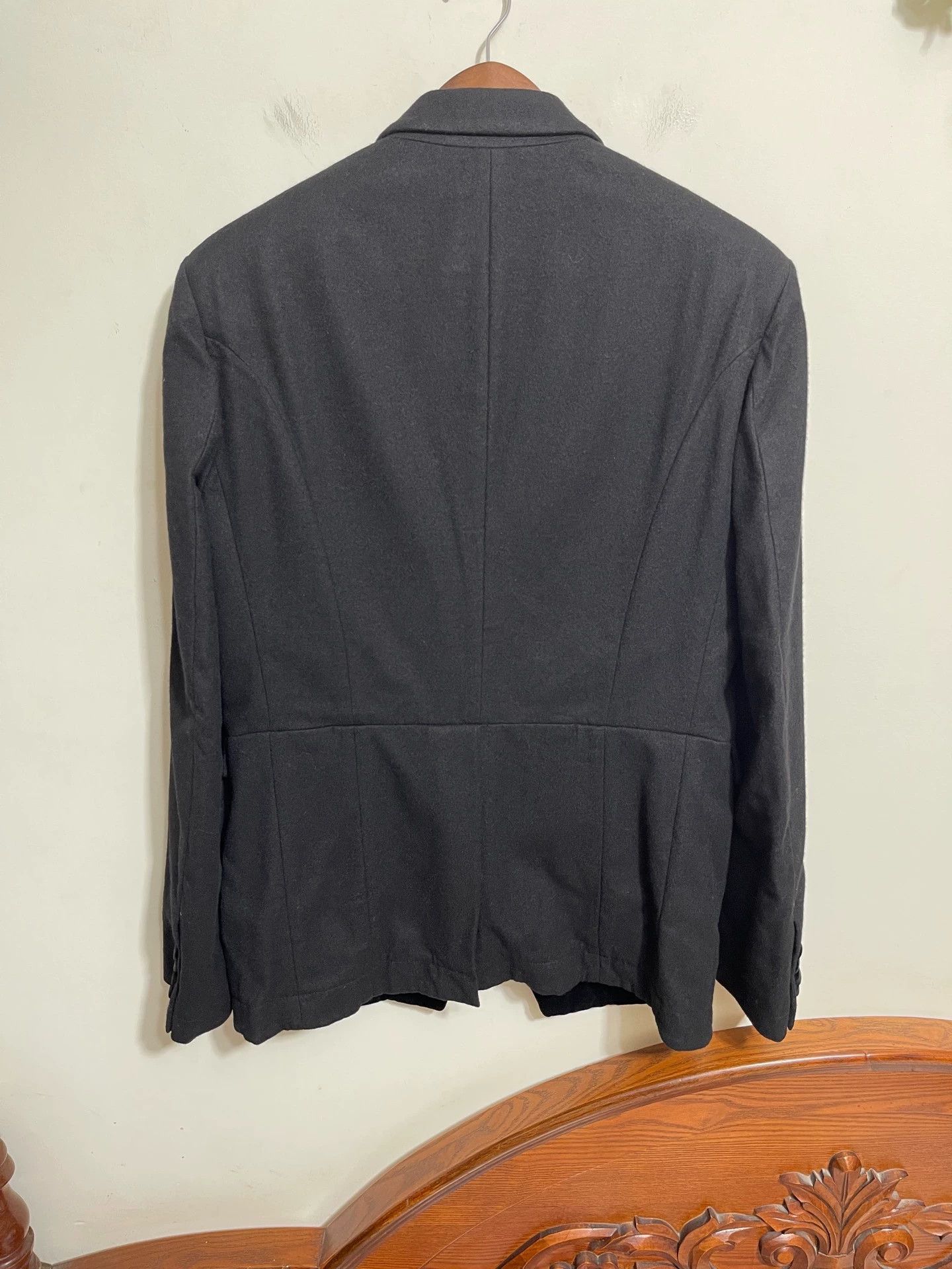 Dolce & Gabbana Dolce & Gabbana Black Slim Fit Wool Blazer 50 Size 50R - 2 Thumbnail