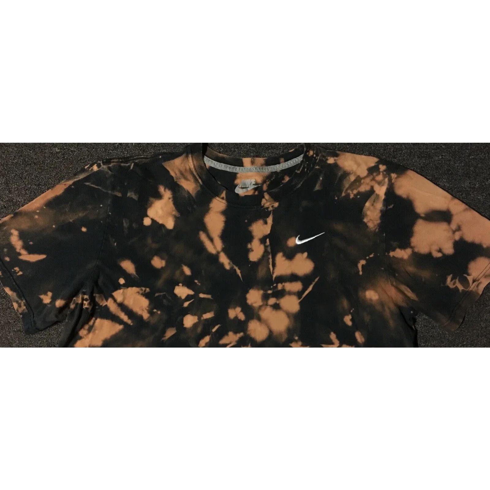 Nike Nike Swoosh Faded Bleach Crop Shirt XL Black Graphic Tee Women Vintage Grunge Hip Hop 80s 90s California USA Shirt Size XL / US 12-14 / IT 48-50 - 5 Thumbnail