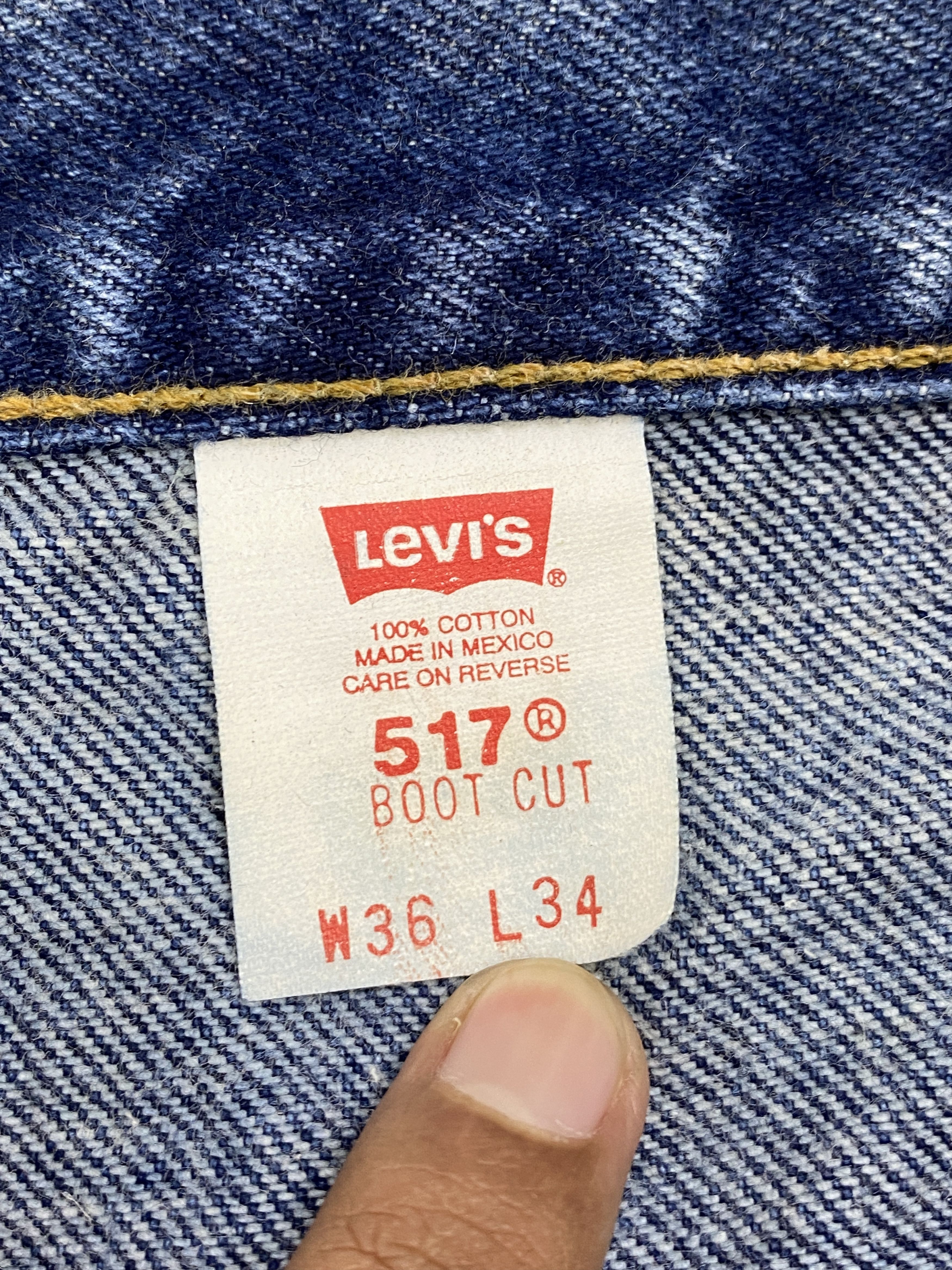Levi's × Vintage Vintage 90s Levi's 517 Flare Bootcut Denim Jeans Size US 34 / EU 50 - 7 Thumbnail