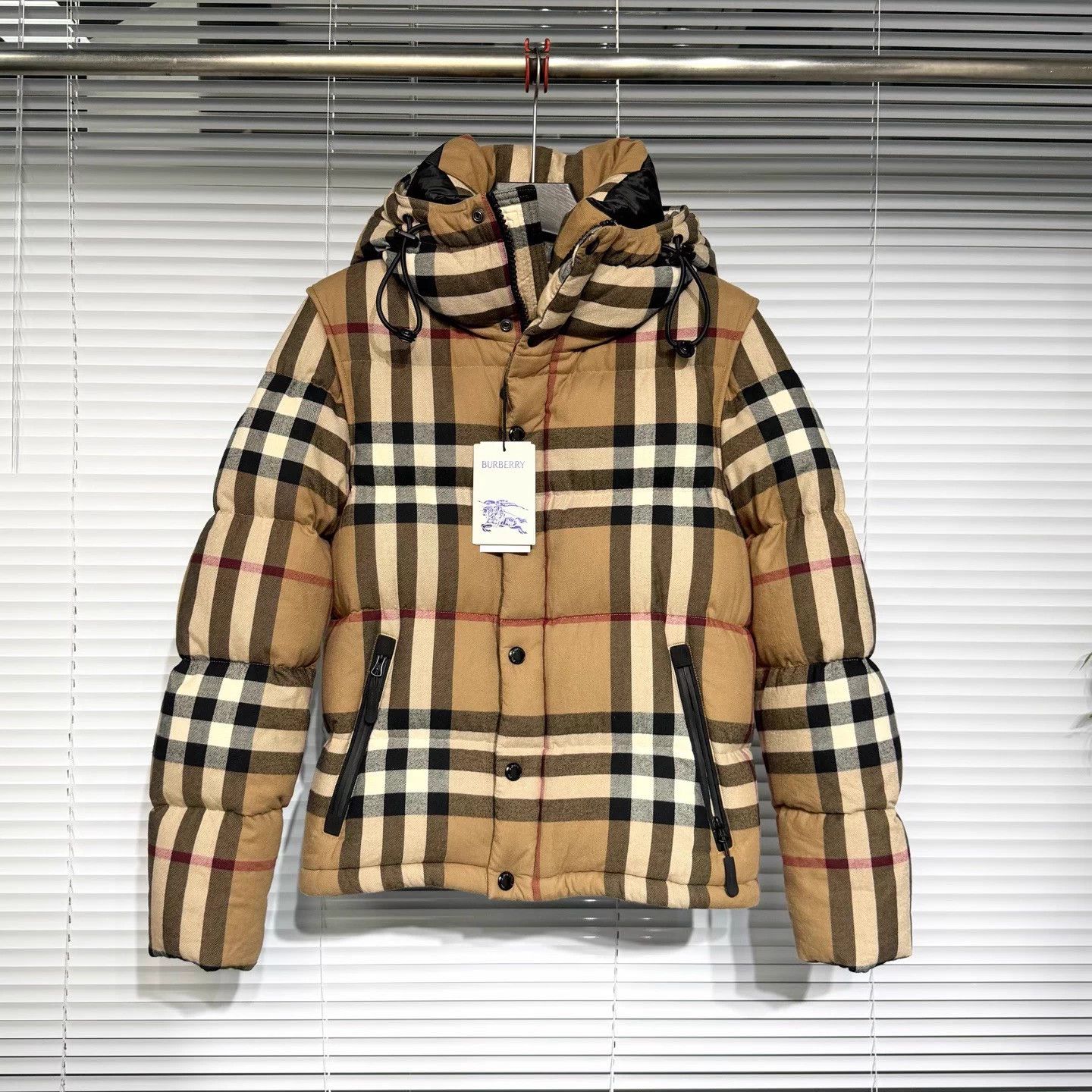 Burberry BURBERRY Check Removable Sleeves Down Vest XS Birch Brown Size US XS / EU 42 / 0 - 1 Thumbnail