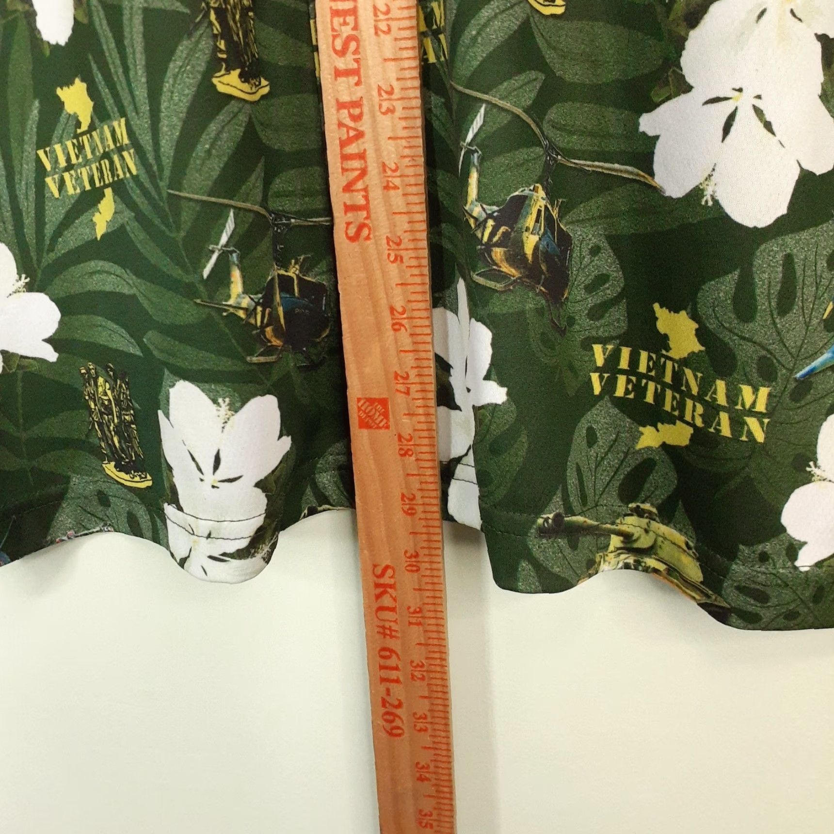 Vintage VINTAGE Vietnam Veteran Short Sleeve Hawaiian Shirt Button Up Mens Large Made In USA Size US L / EU 52-54 / 3 - 8 Thumbnail