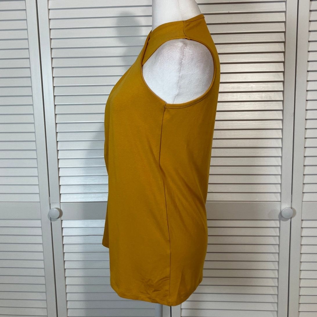 Other Milan Kiss Boho Chic Mustard Yellow Neck Blouse L Size L / US 10 / IT 46 - 2 Thumbnail