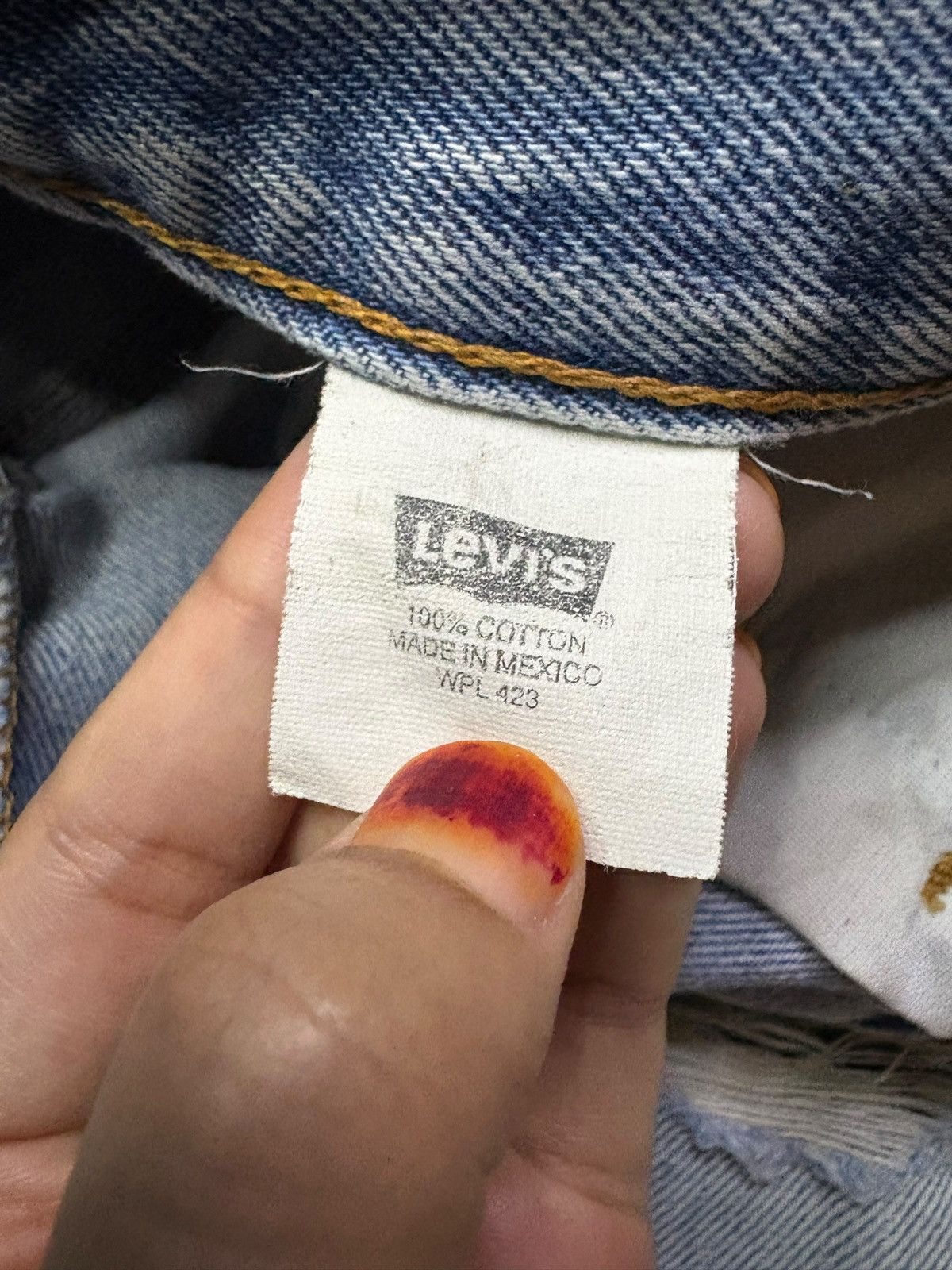 LVC × Levi's × Levi's Vintage Clothing Vintage 90s Levis 501 Mud Wash Distressed Patches Loose Jean Size US 33 - 9 Thumbnail