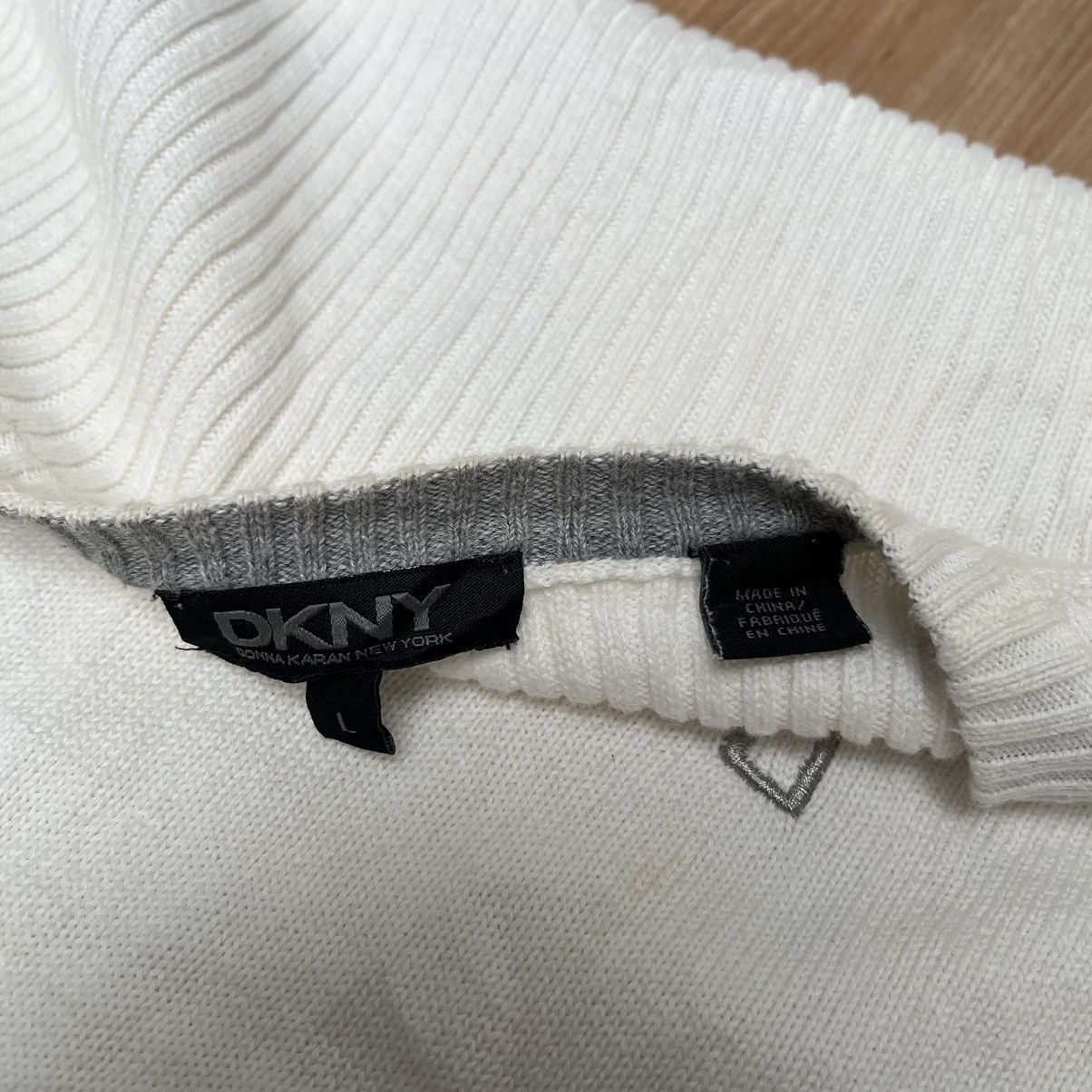 DKNY × Donna Karan 💸BINDING OFFER💸 2000S DKNY Knitewear Men's Big Logo Size US L / EU 52-54 / 3 - 6 Thumbnail