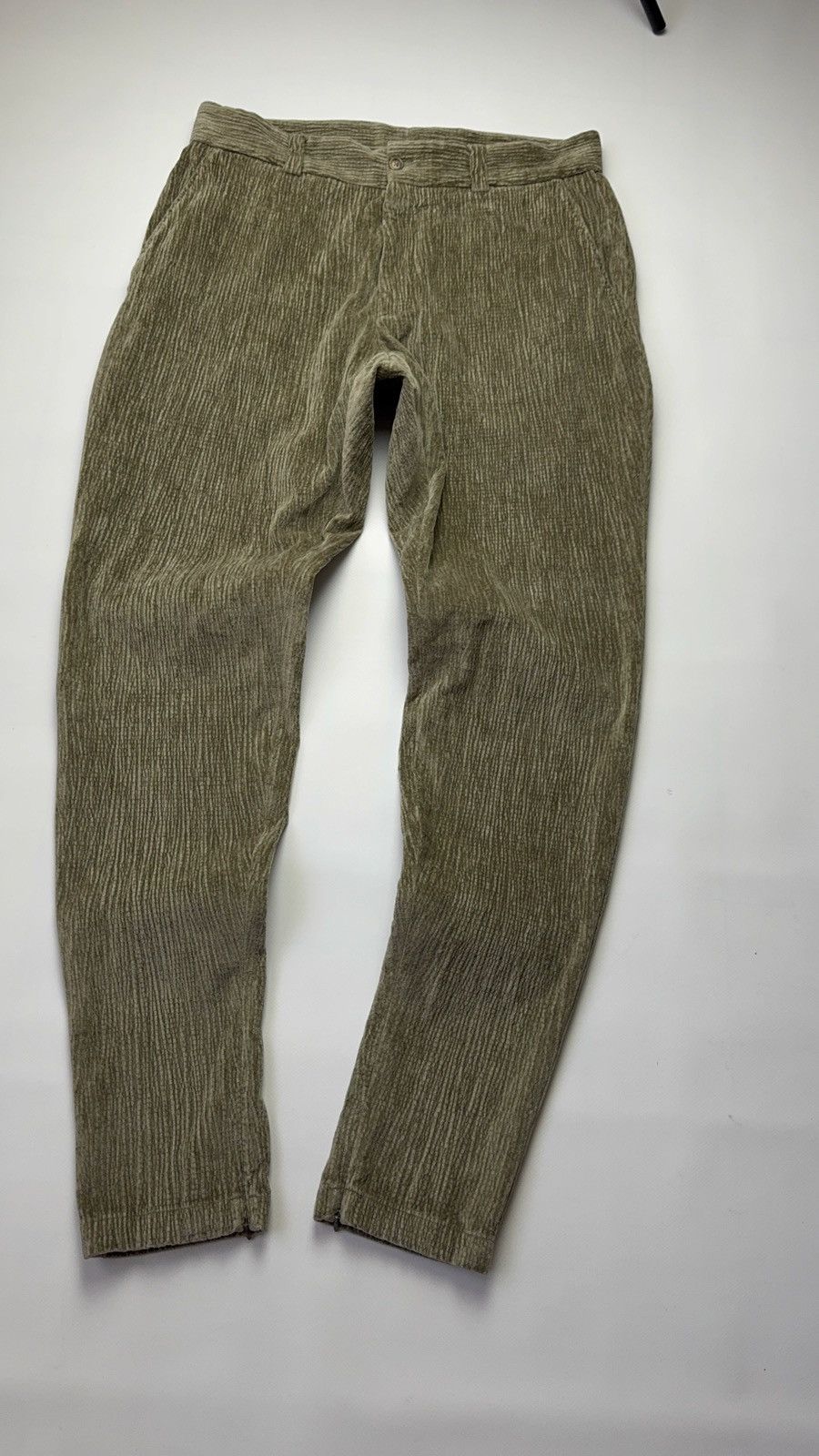 Dolce & Gabbana Dolce & Gabbana Archive Textured Corduroy Zipped Hem Pants Size US 35 - 2 Thumbnail
