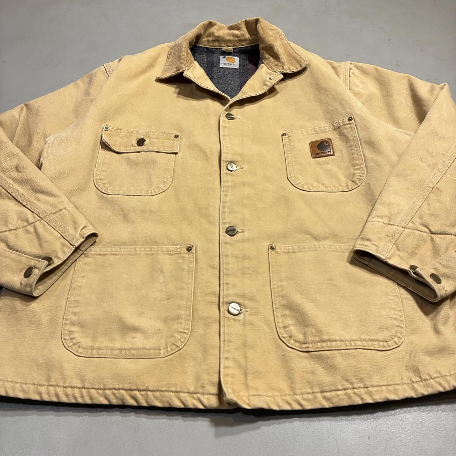Carhartt Vintage Carhartt C01 Canvas Chore Jacket Tan Blanket Lined Size US L / EU 52-54 / 3 - 6 Thumbnail