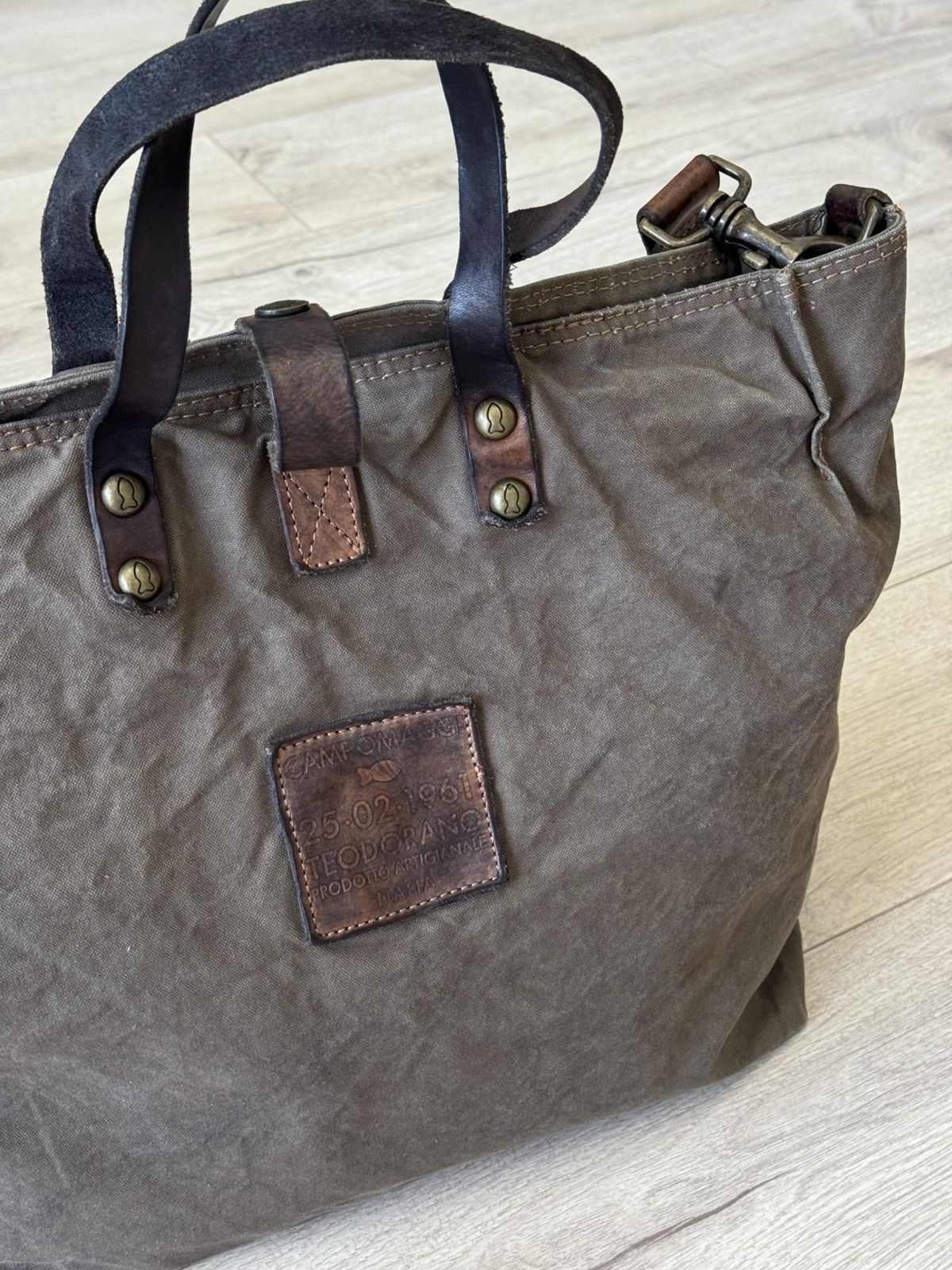 Other Vintage Campomaggi Crossbody ShoulderTote Bag Canvas Leather Size ONE SIZE - 10 Thumbnail
