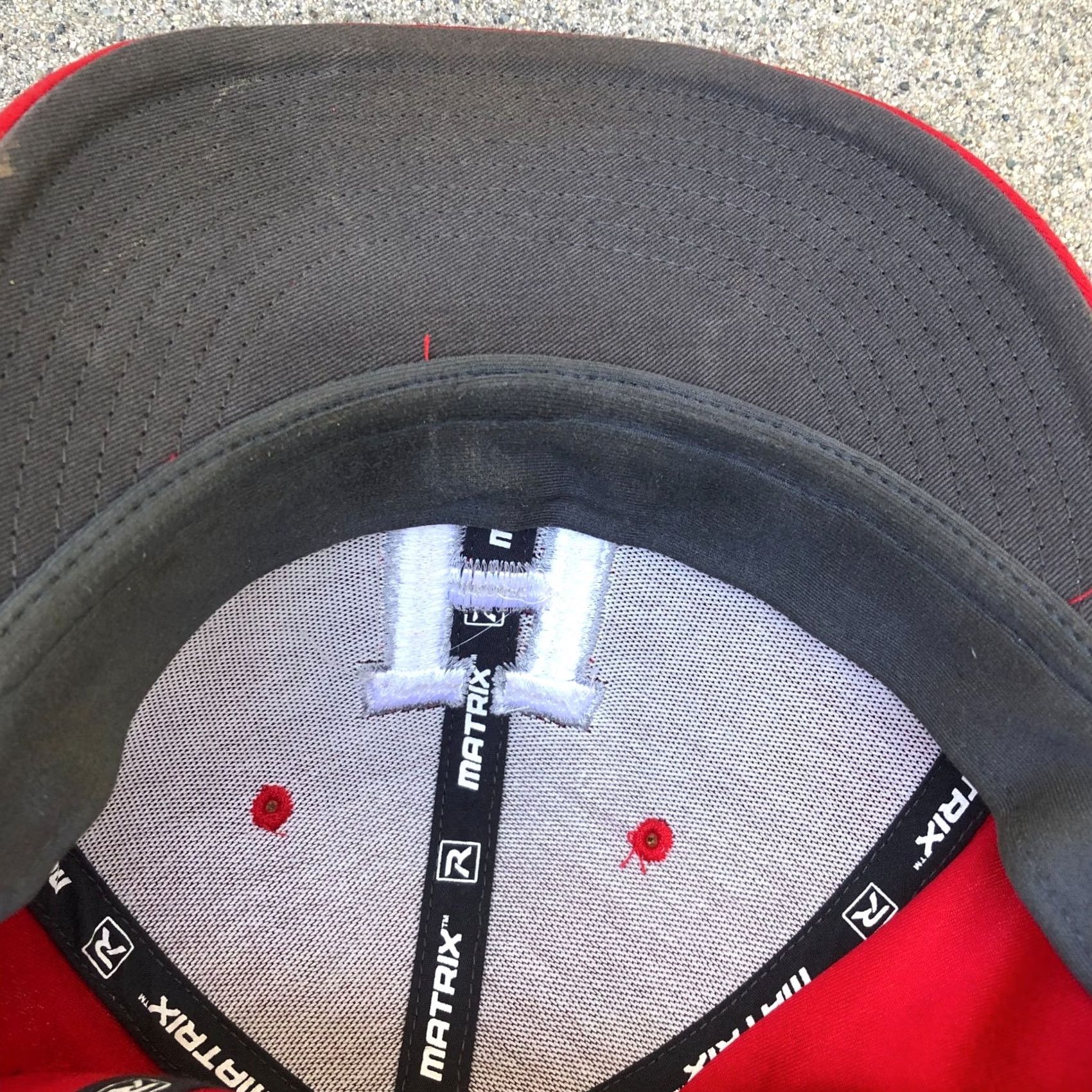 Vintage RICHARDSON H Logo Fitted Hat Men's LG/XL Red Embroidered Cap Size ONE SIZE - 7 Thumbnail