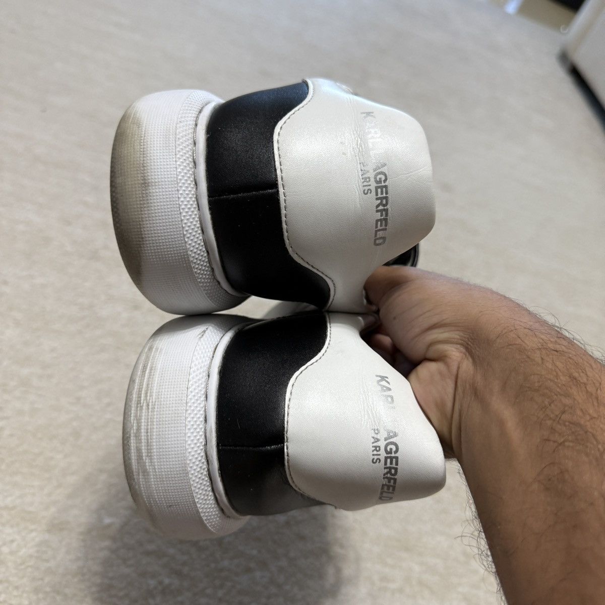 Karl Lagerfeld Karl Lagerfeld Paris Men's 13 Head Leather Low Top Sneaker Size US 13 / EU 46 - 7 Thumbnail