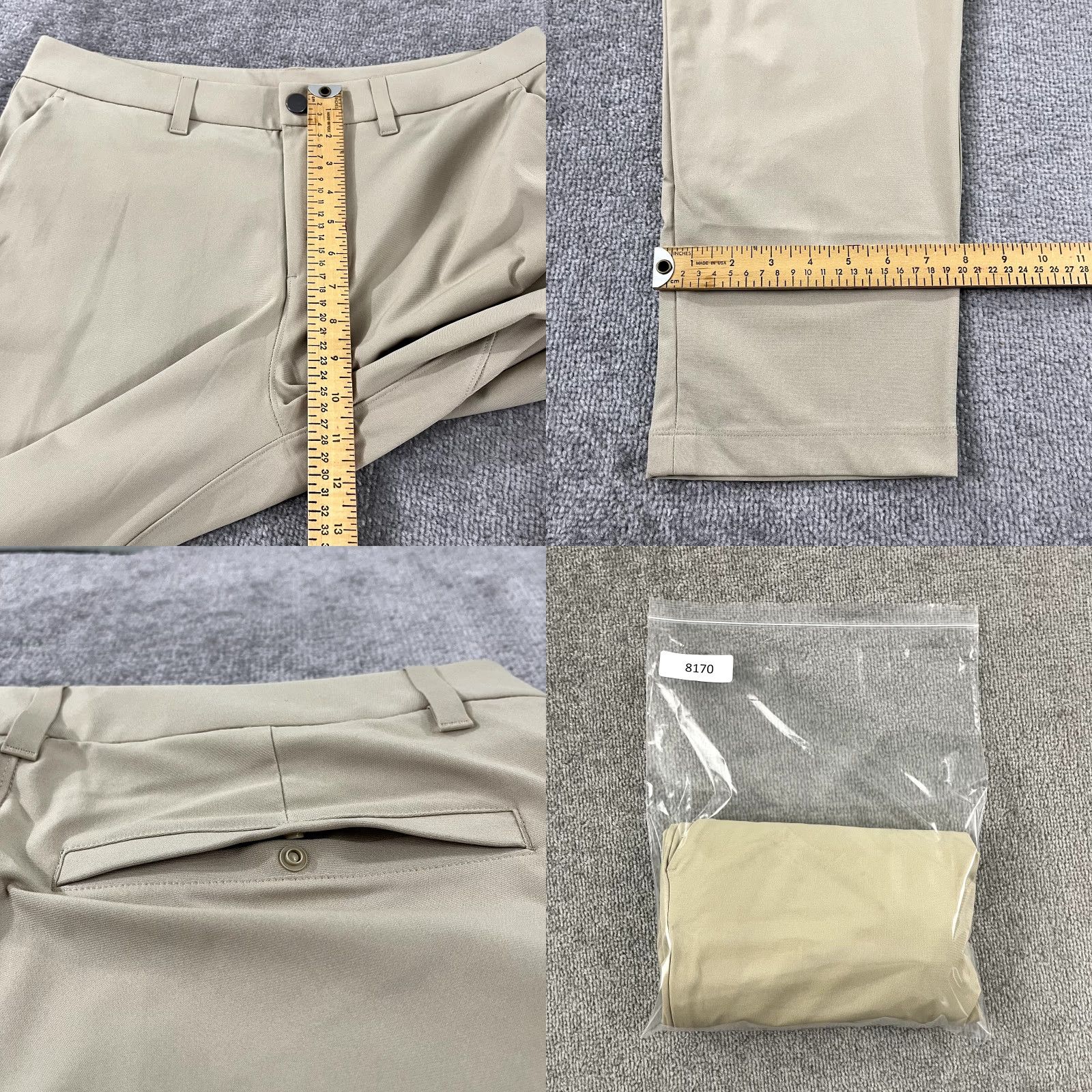 Lululemon LULULEMON Pants Mens 33 x 26.5" Short ABC Classic 5-Pocket Travel Lifestyle Golf Size US 33 - 8 Thumbnail