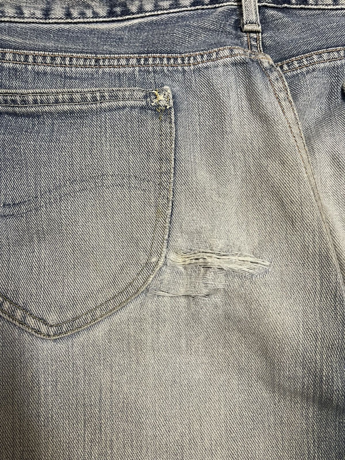 Lee Vintage 90s Lee Riders Blue Faded Wash Distress Wide Leg Size US 35 - 7 Thumbnail