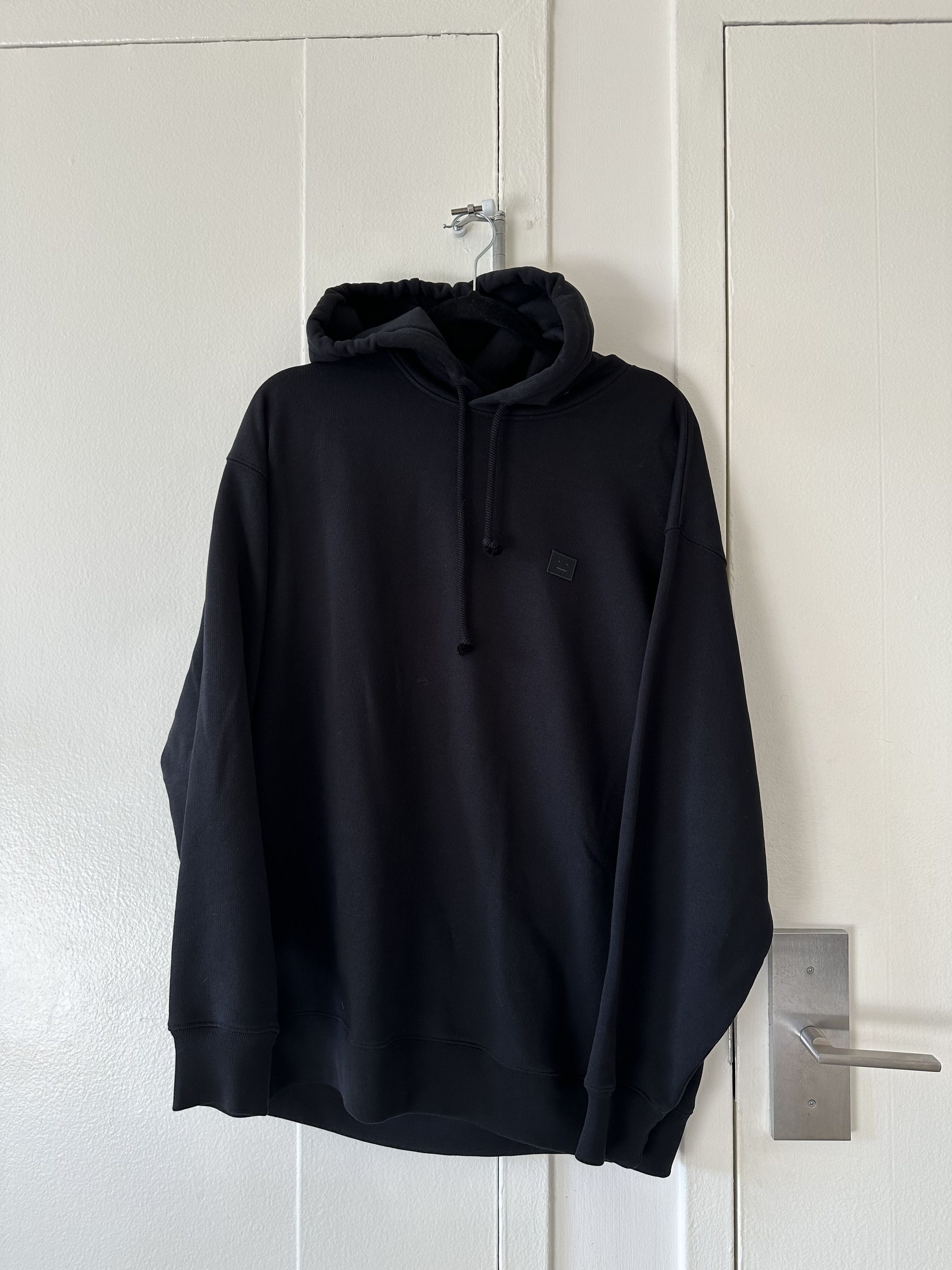 Pre-owned Acne Studios Face Logo Hoodie In Black