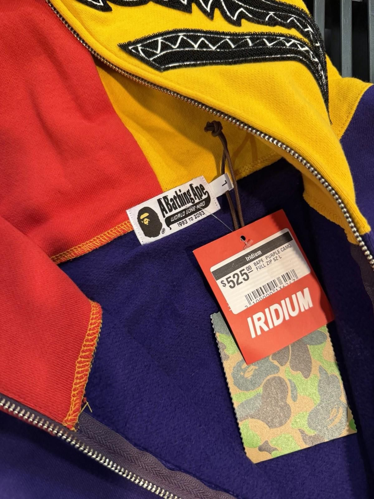 Bape Size Large BAPE Full Zip Hoodie A Bathing Ape Patch Changing Size US L / EU 52-54 / 3 - 6 Thumbnail