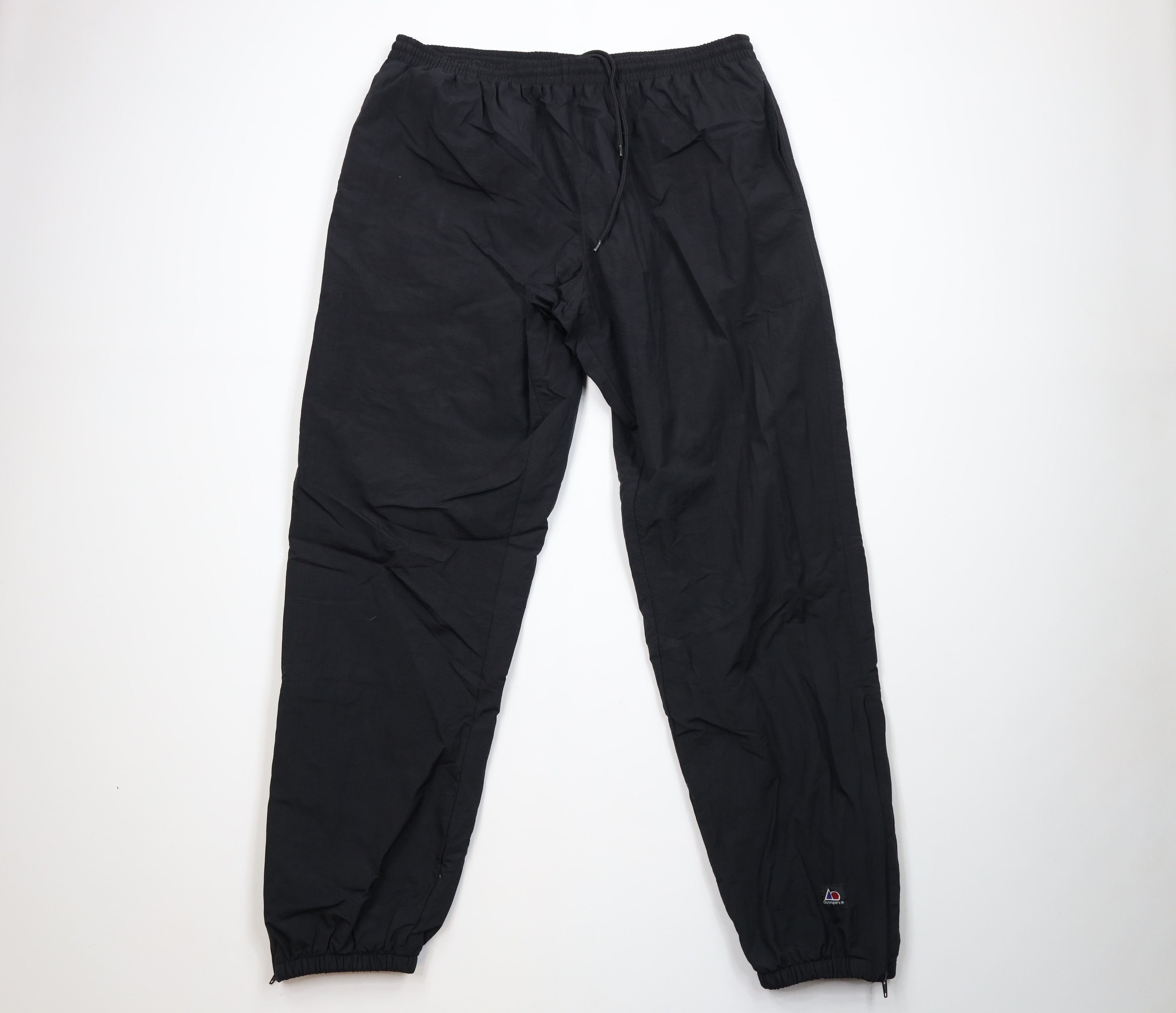 Vintage Vintage 90s Streetwear Lined Windbreaker Joggers Pants Black Size US 38 / EU 54 - 1 Thumbnail