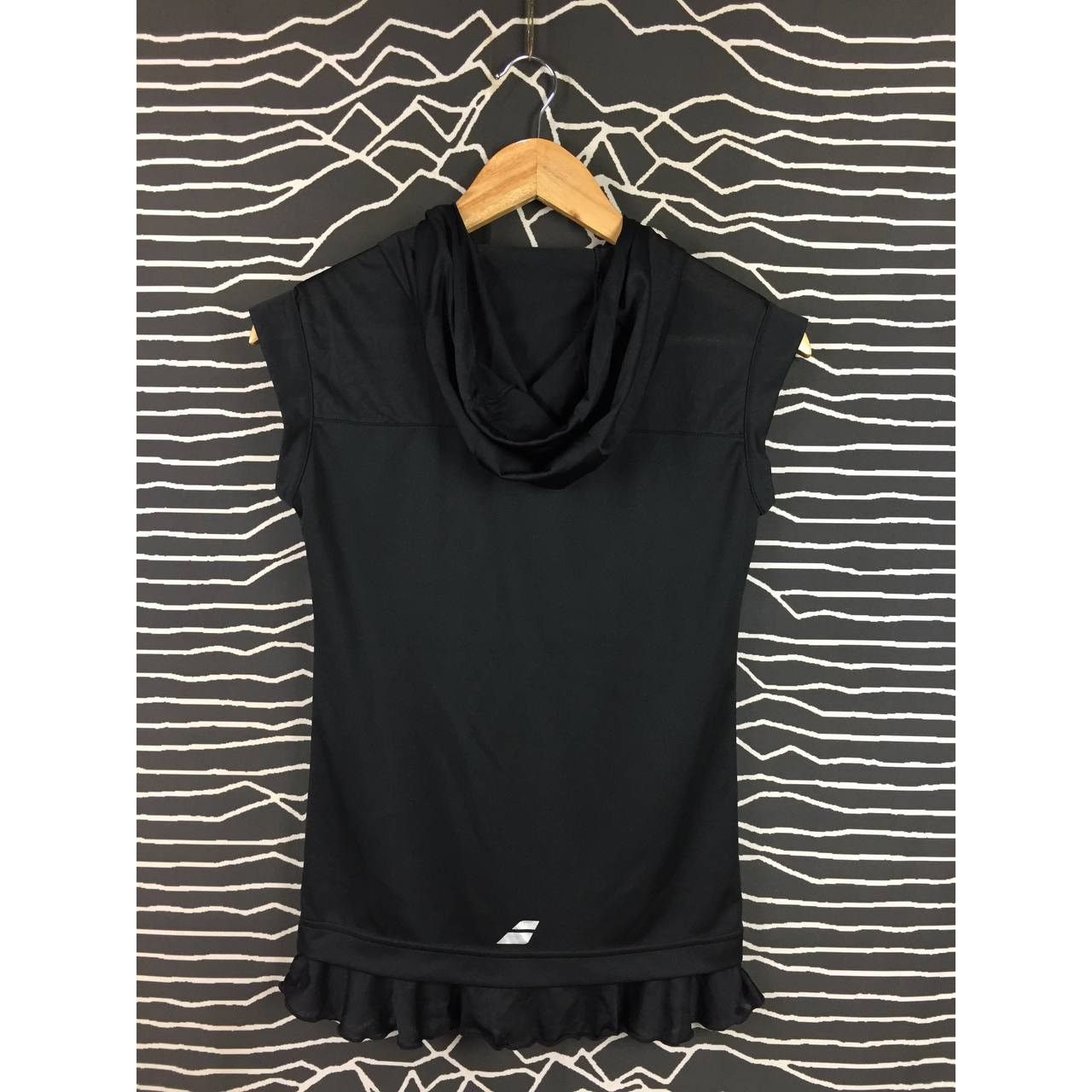 Vintage Babolat Sleeveless Athletic Hoodie Ruffle Hem Tennis Top Size M / US 6-8 / IT 42-44 - 8 Thumbnail
