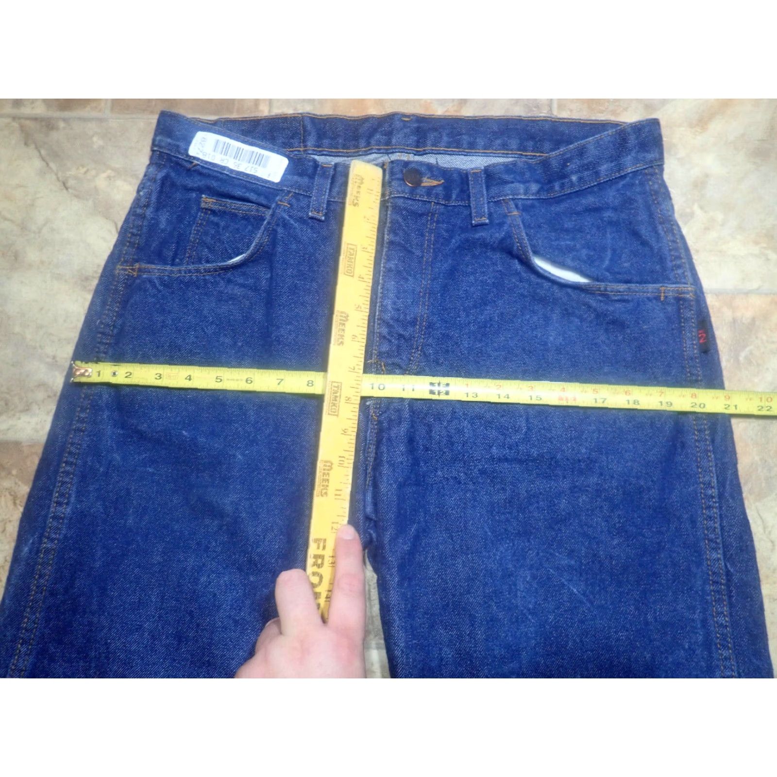 Denime VINTAGE: UniFirst Armorex FR Men's Jeans 34x29 Flame-Resistant Denim Jeans ATPV 20.7 Denim Pants Blue 5-Pocket Mens (Regular) 34x29) Size US 35 - 6 Thumbnail