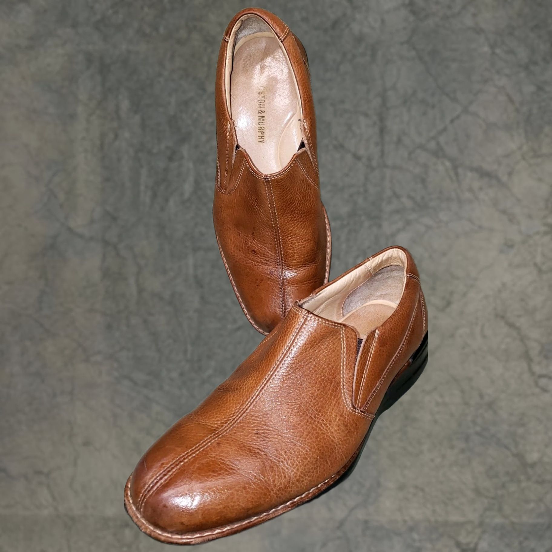 Johnston & Murphy Johnston & Murphy Men's Casual Loafers Size 10M Light Brown Smooth Toe Brown Loafer M Arch Support Cushioned Casual Shoes Size US 10 / EU 43 - 1 Thumbnail