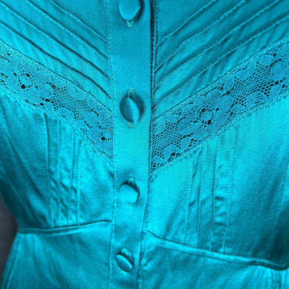 NWT Tufi Duek silk dress green emerald (062)